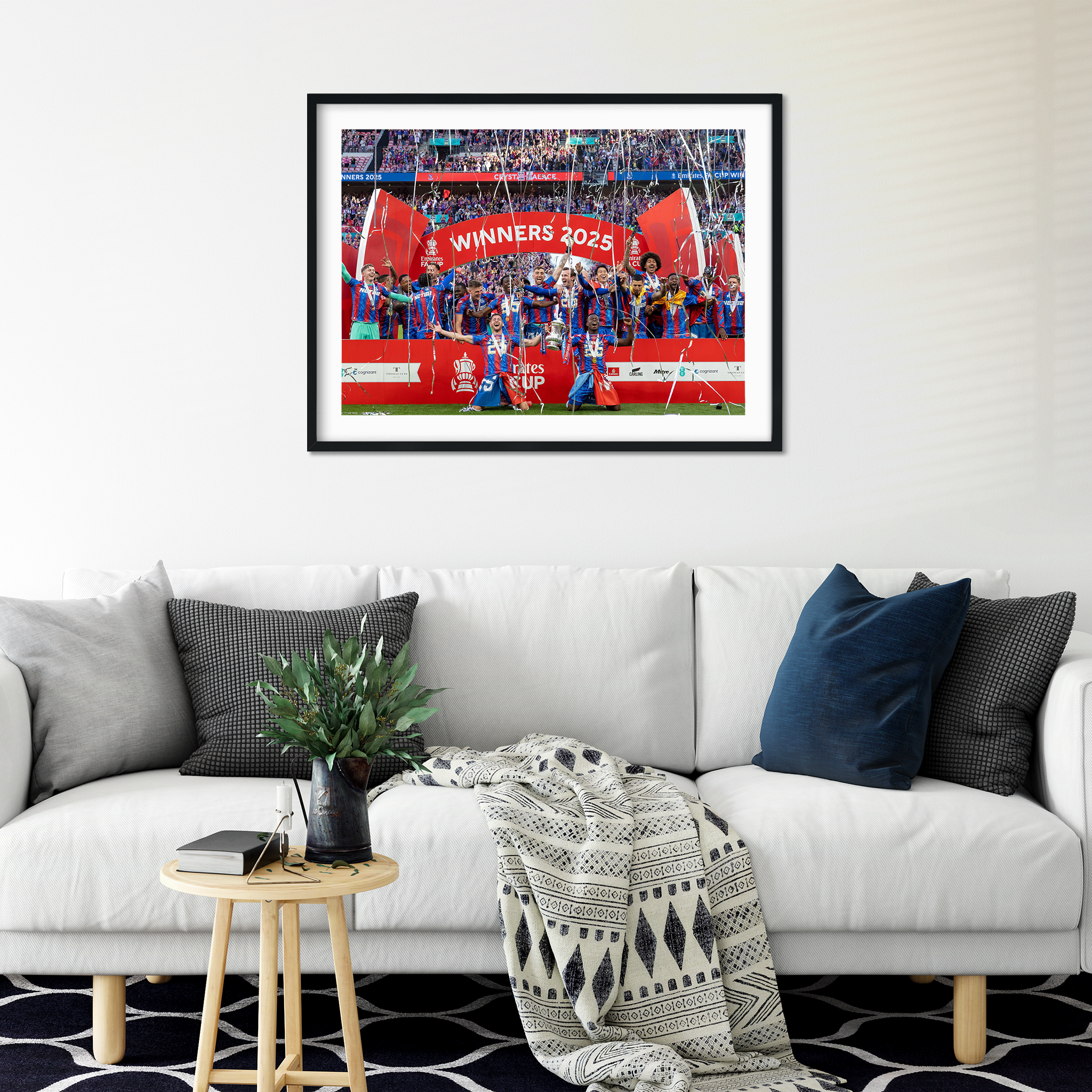 Palace FA Cup Winners 24/25 Framed Mounted Print