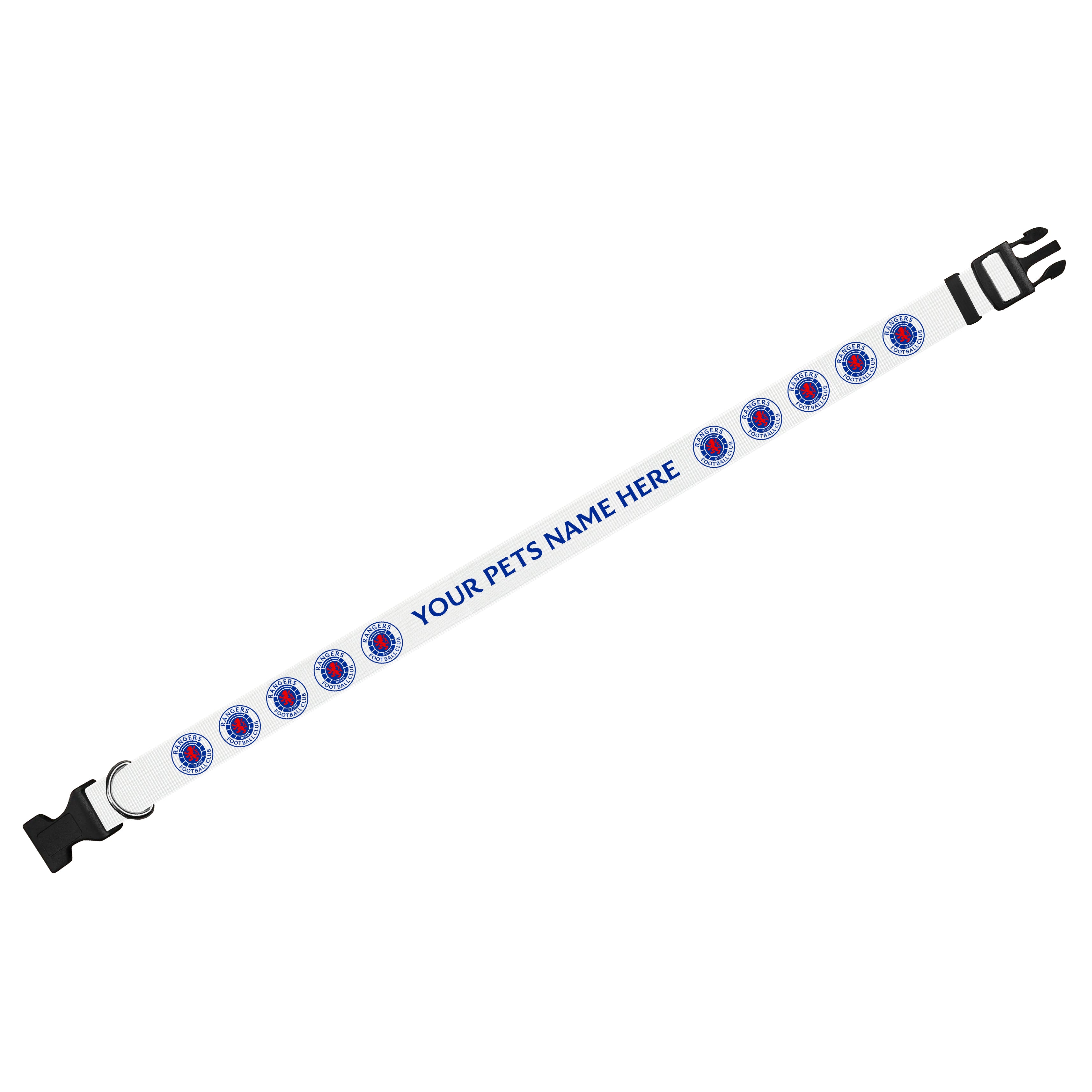 Rangers FC Personalised Dog Collar