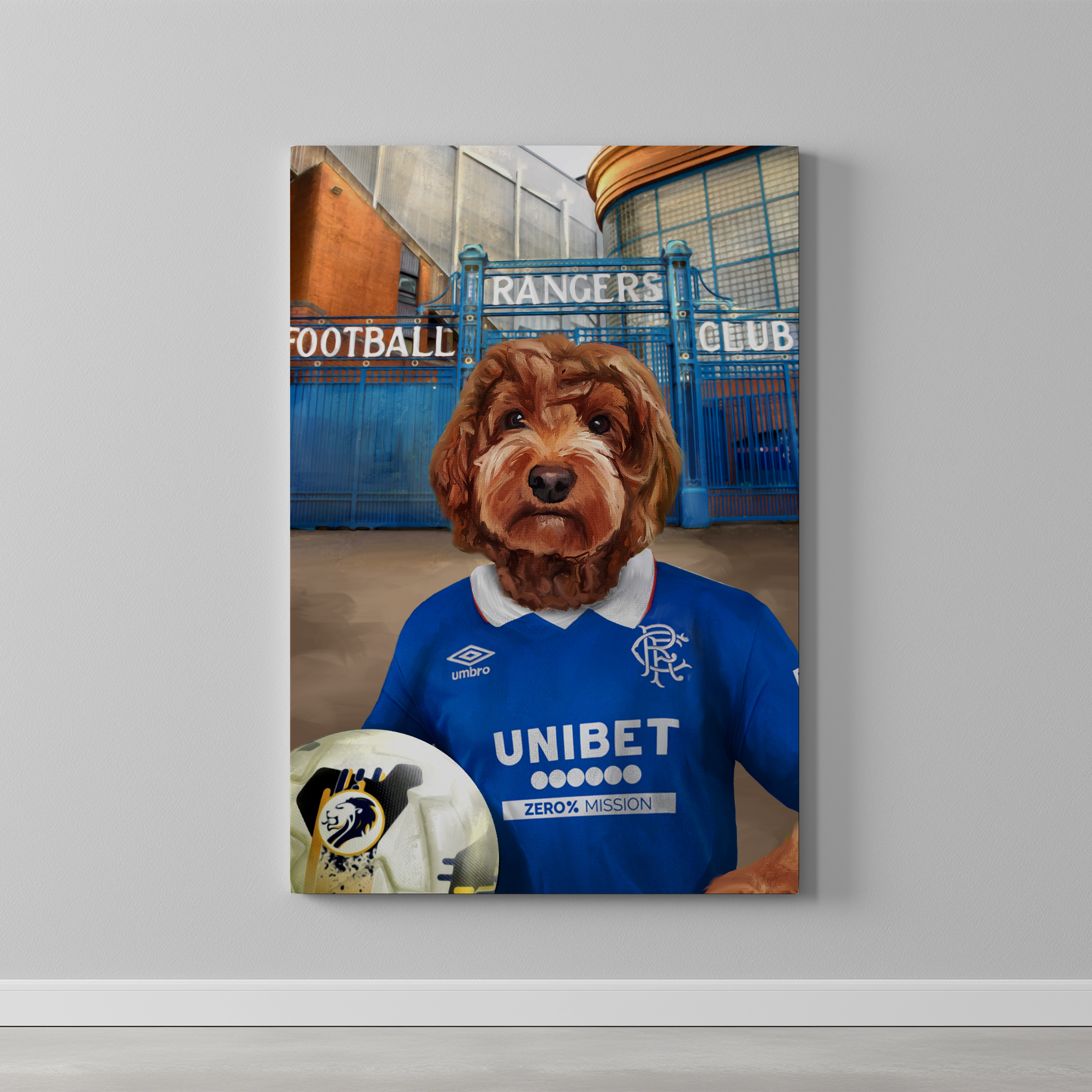 Your Pet in a Rangers Home Shirt