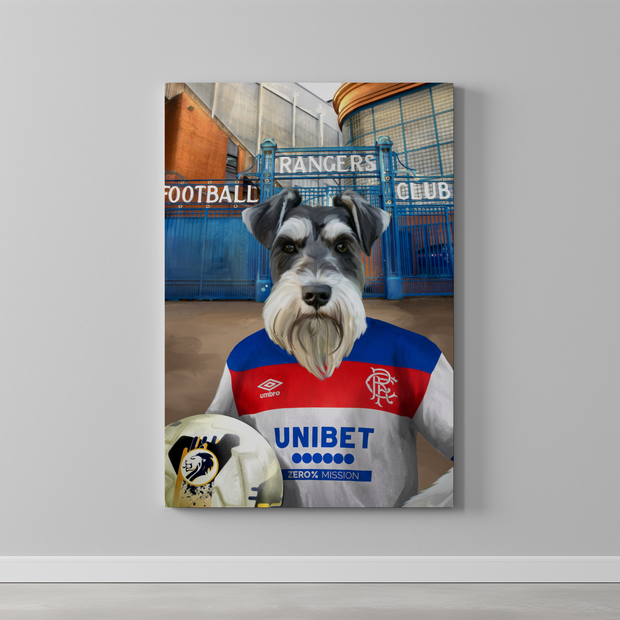 Your Pet in a Rangers Away Shirt