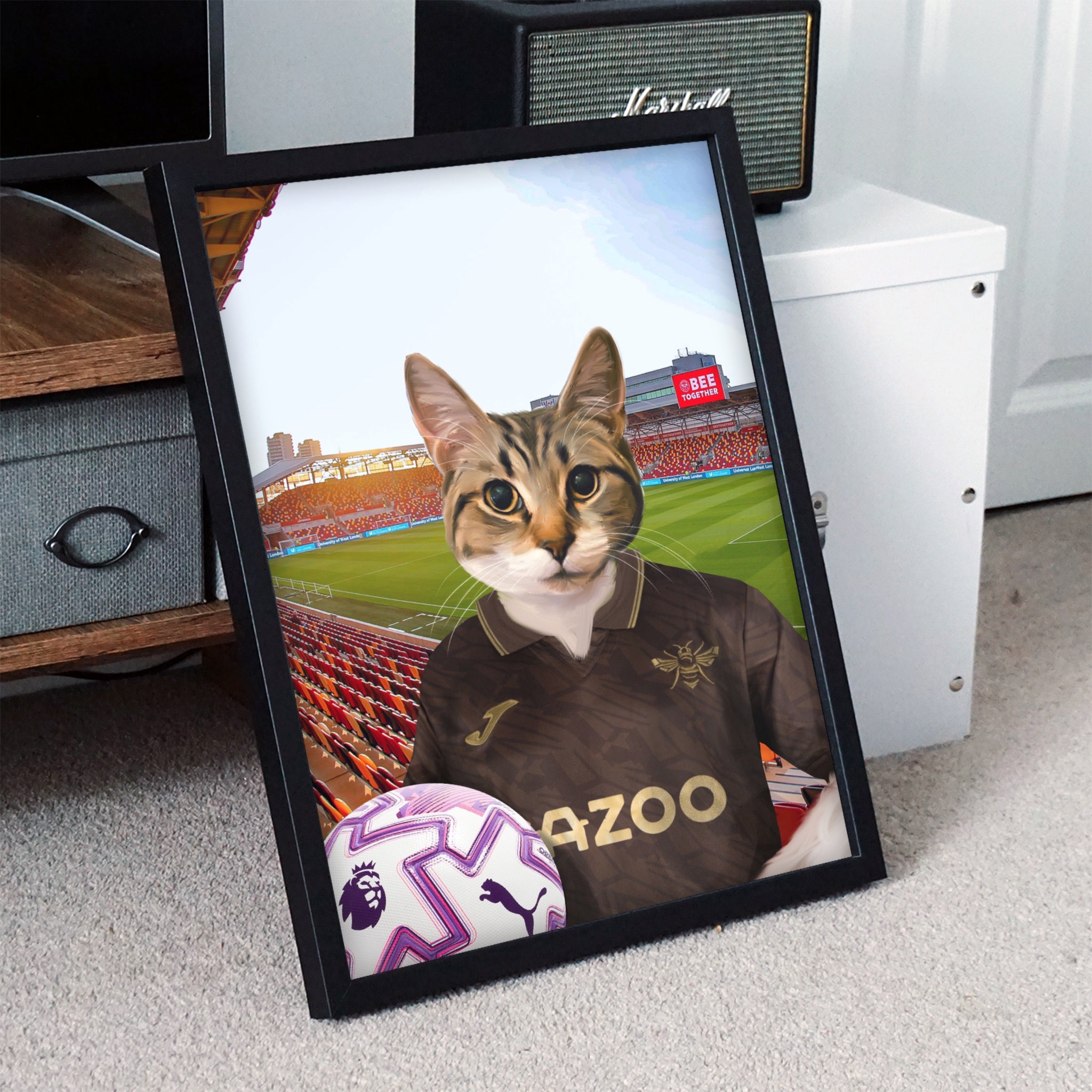 Your Pet in a Brentford FC Away 25/26 Kids Shirt