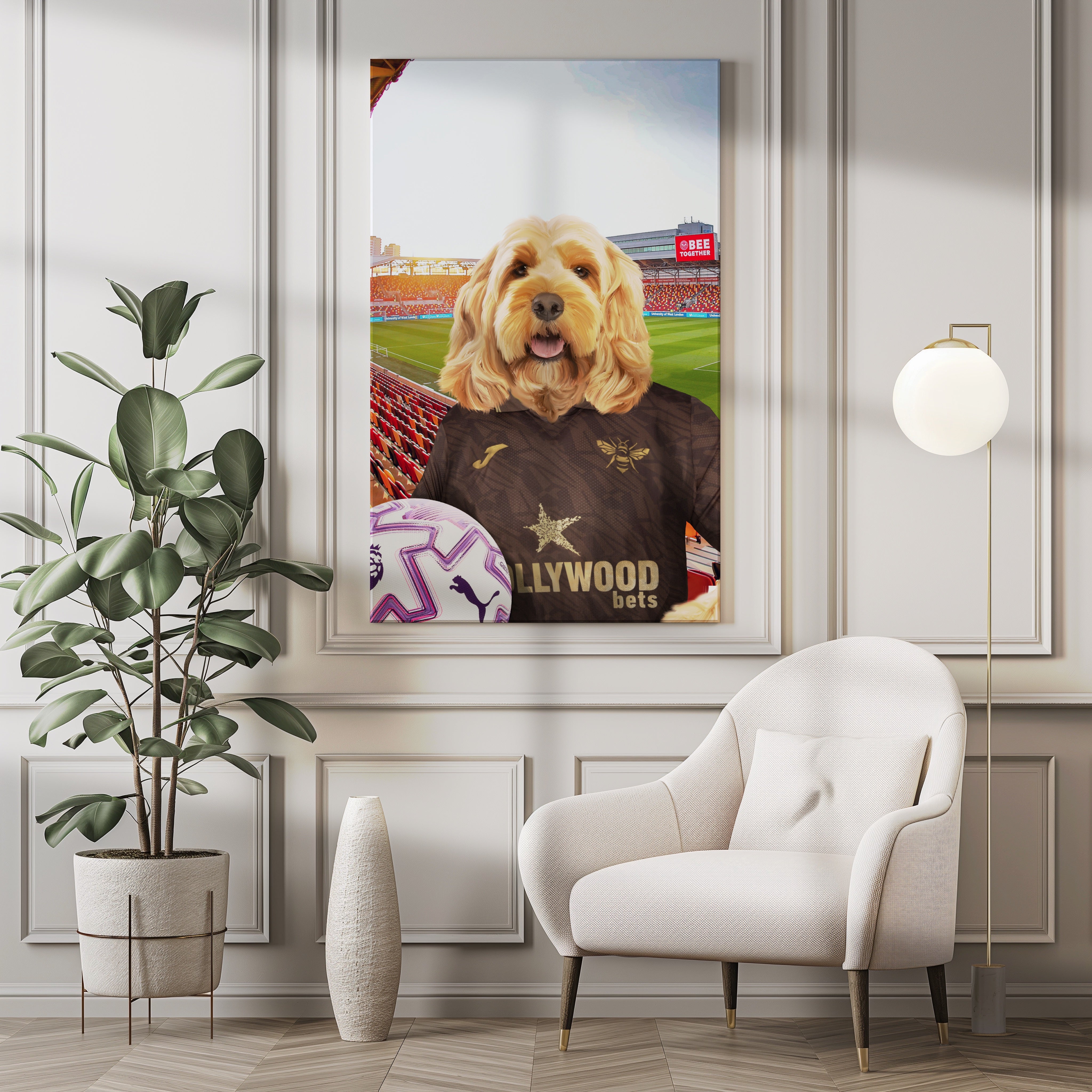 Your Pet in a Brentford FC Away 25/26 Adult Shirt