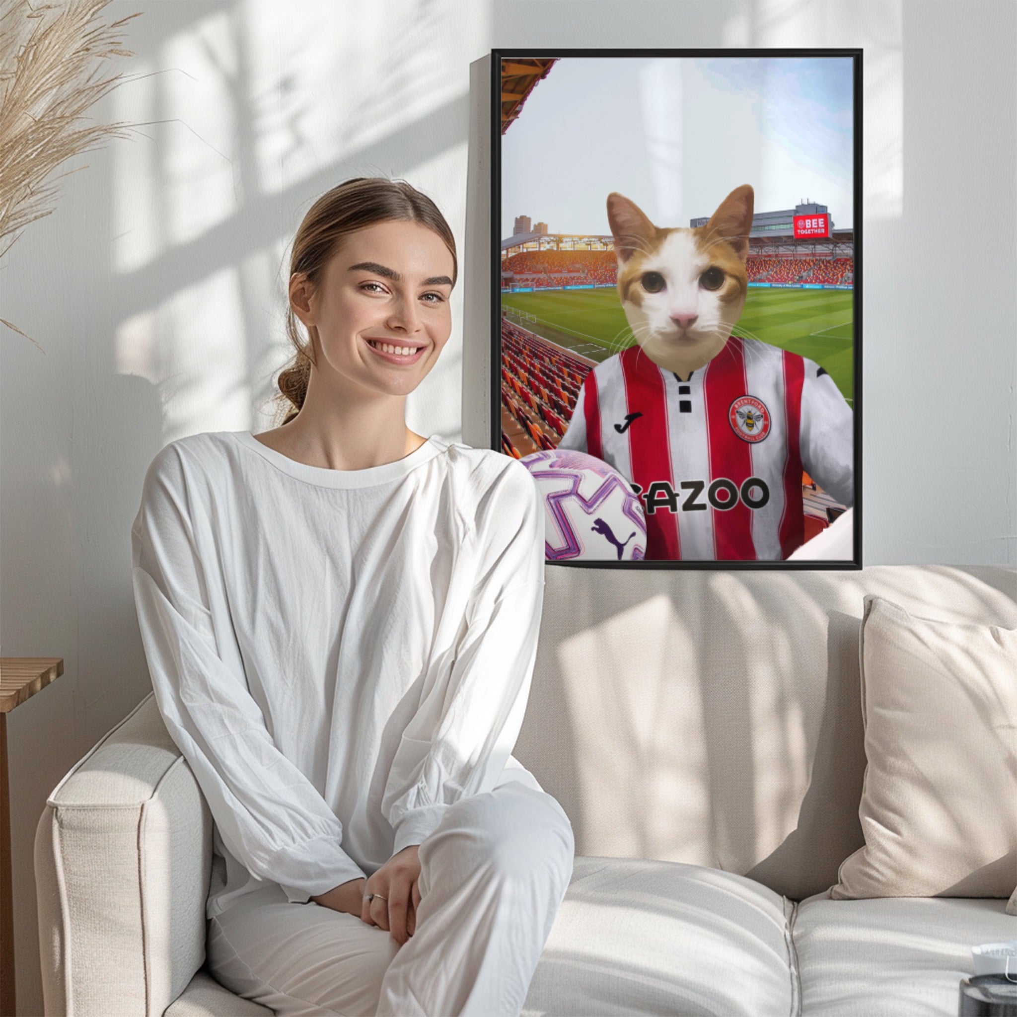 Your Pet in a Brentford FC 25/26 Home Kids Shirt