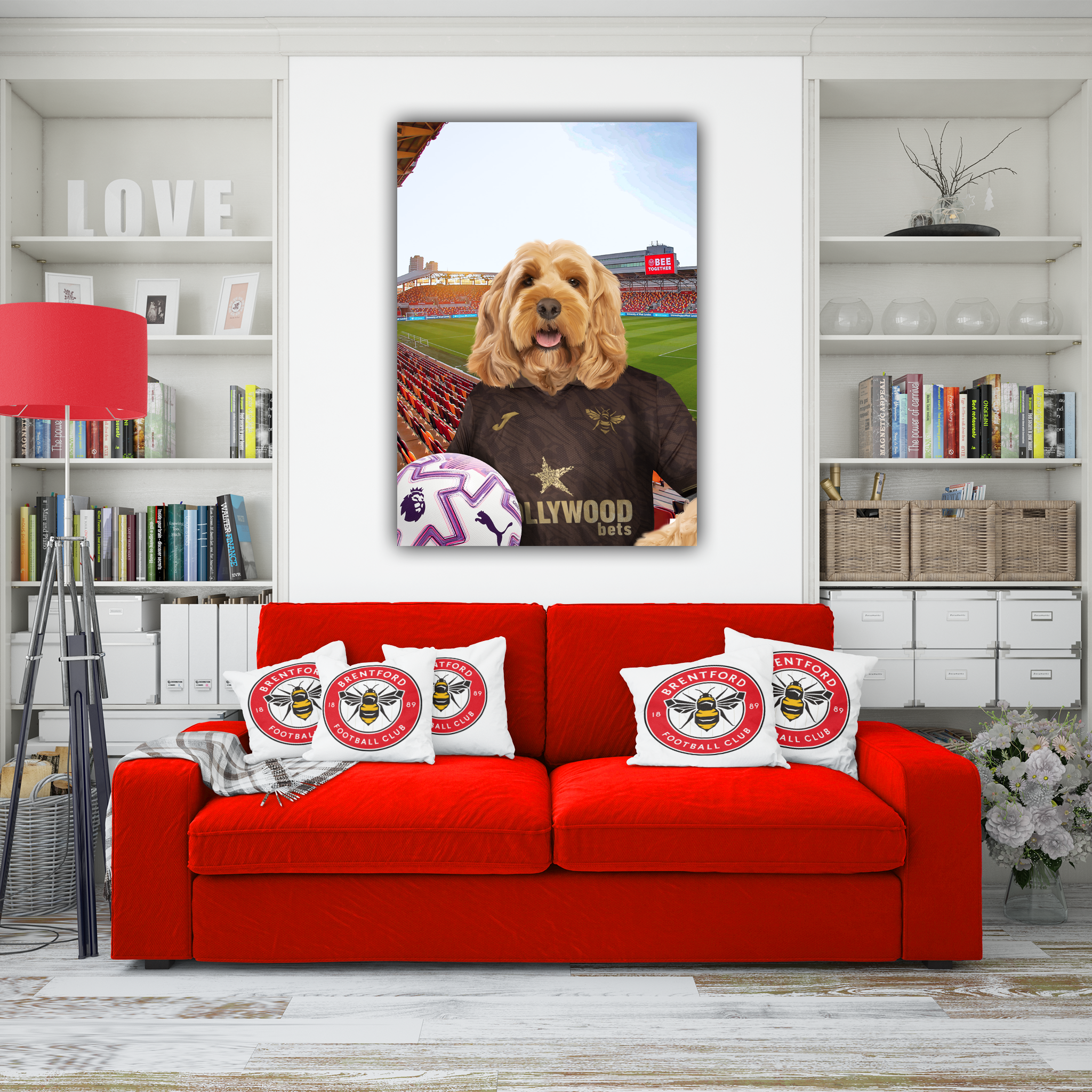 Your Pet in a Brentford FC Away 25/26 Adult Shirt