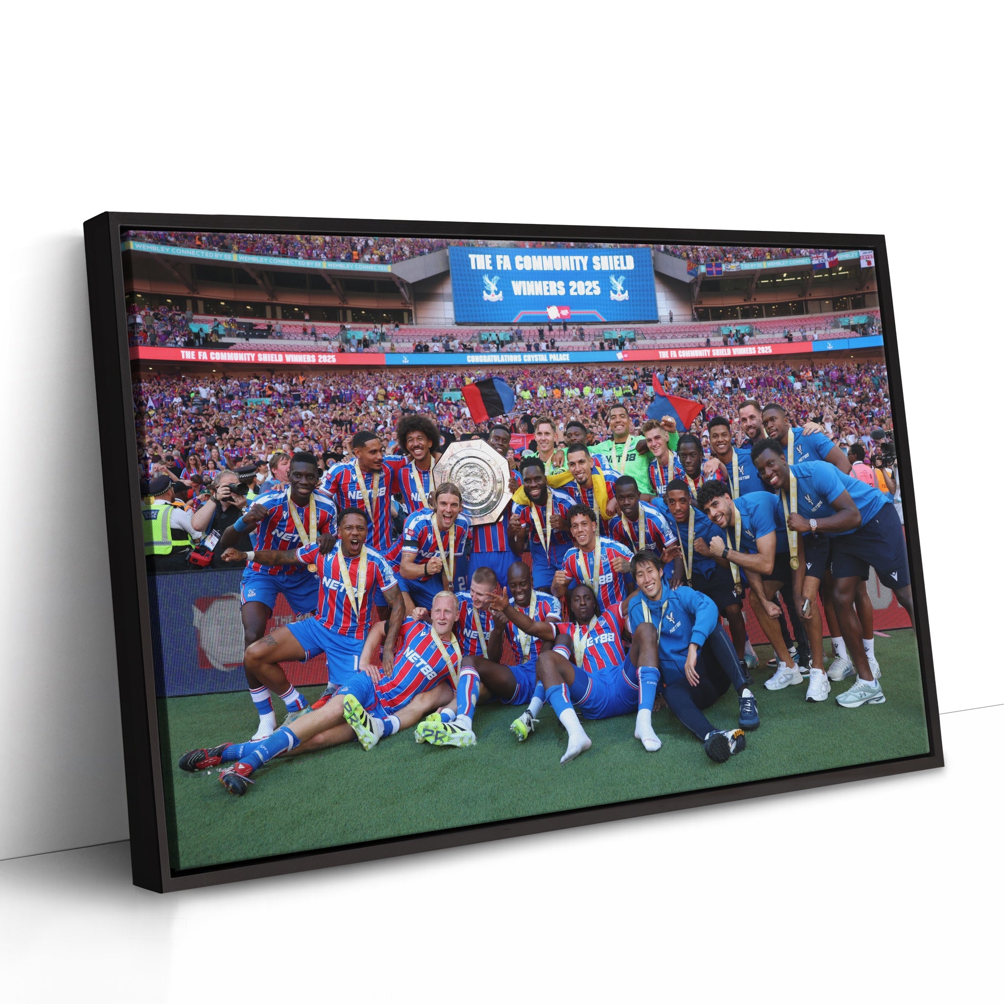 Palace Community Shield Winners 2025 Framed Canvas