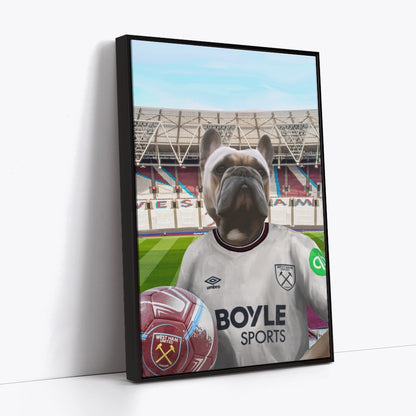 Your Pet in a West Ham 25/26 Away Shirt