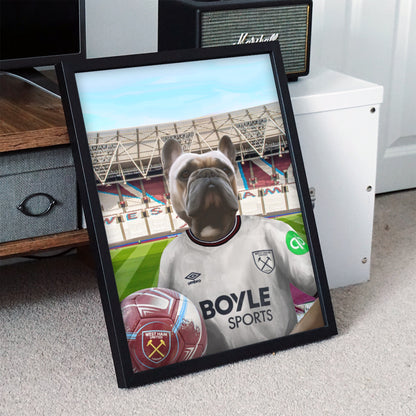 Your Pet in a West Ham 25/26 Away Shirt