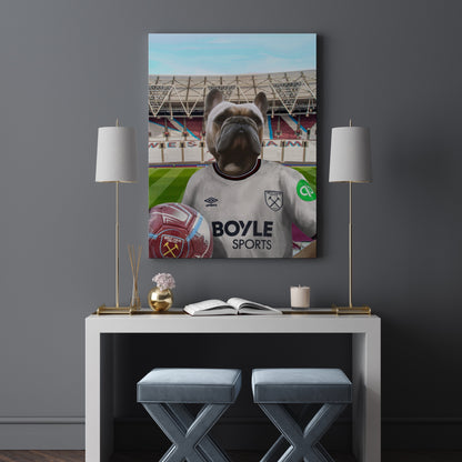 Your Pet in a West Ham 25/26 Away Shirt