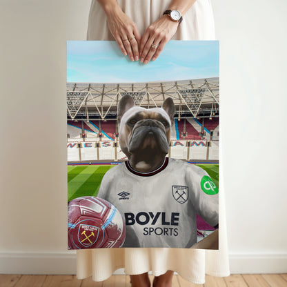 Your Pet in a West Ham 25/26 Away Shirt