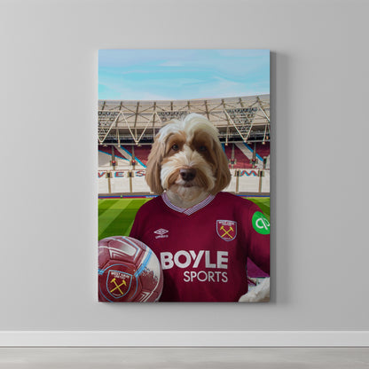 Your Pet in a West Ham 25/26 Home Shirt