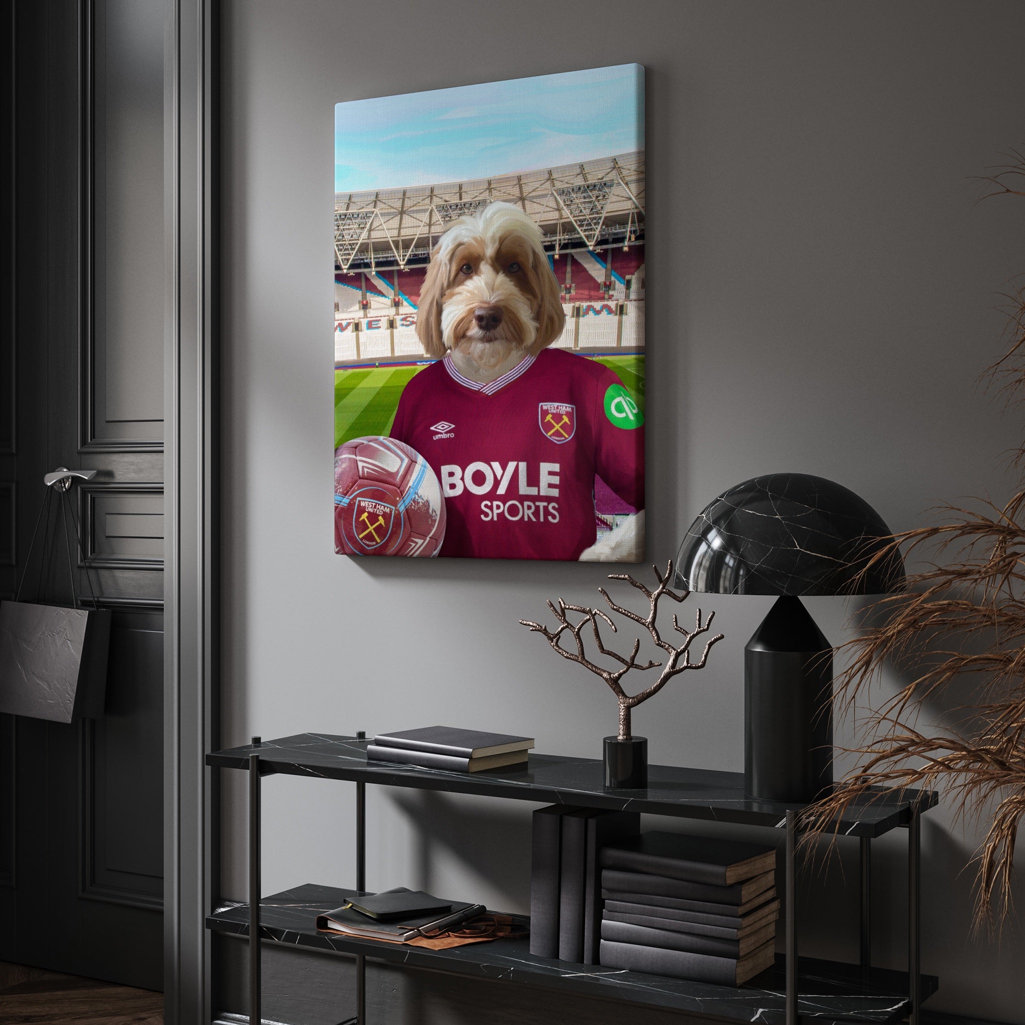 Your Pet in a West Ham 25/26 Home Shirt