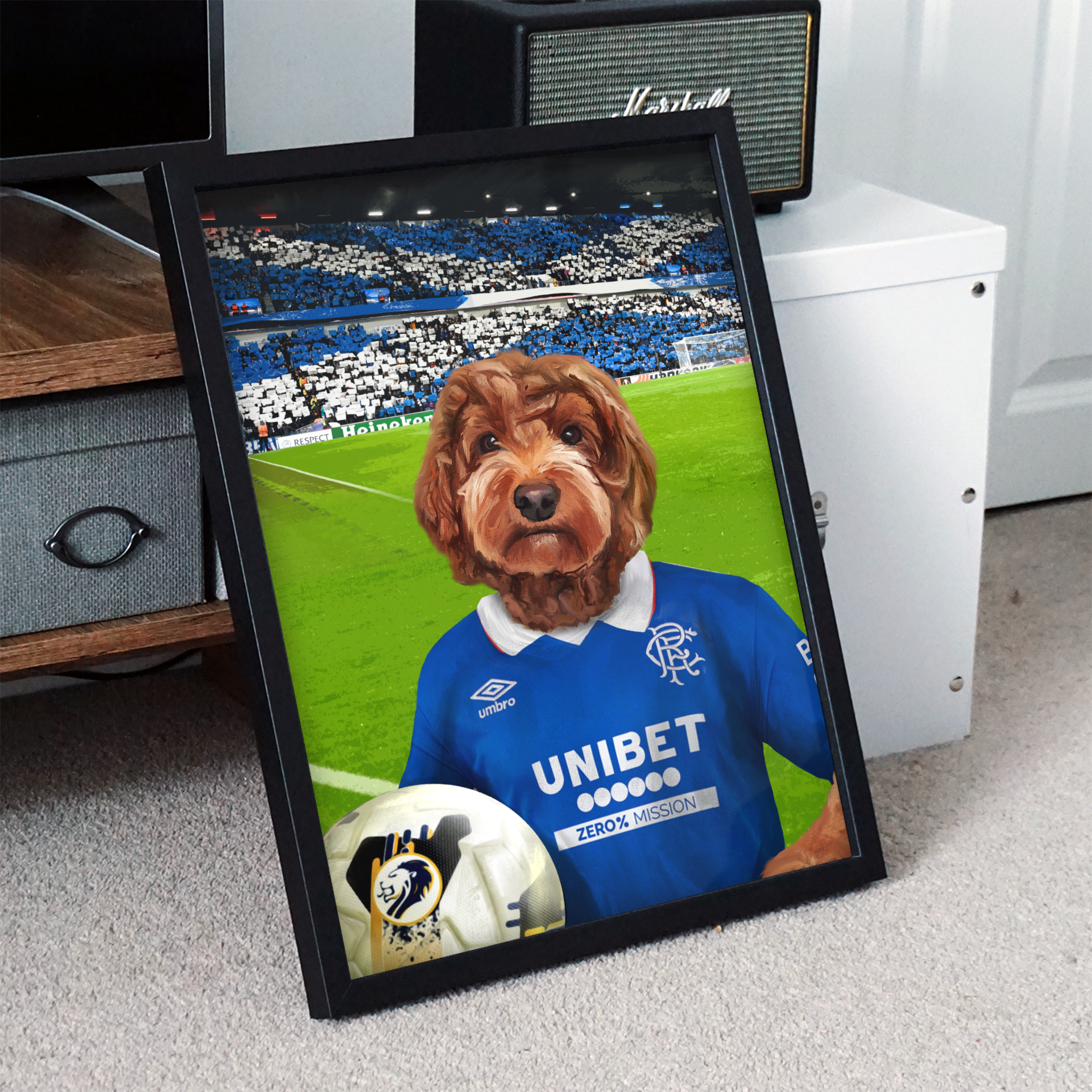 Your Pet in a Rangers Home Shirt