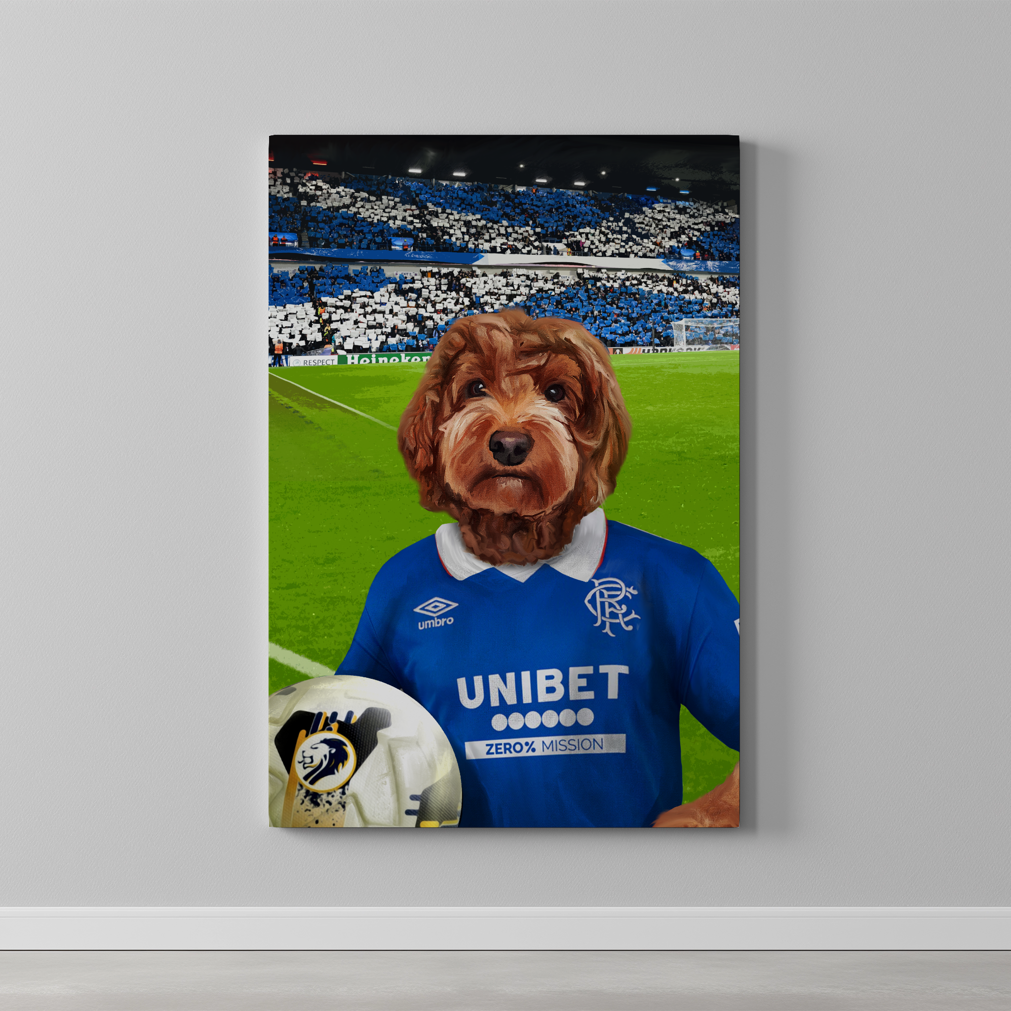Your Pet in a Rangers Home Shirt