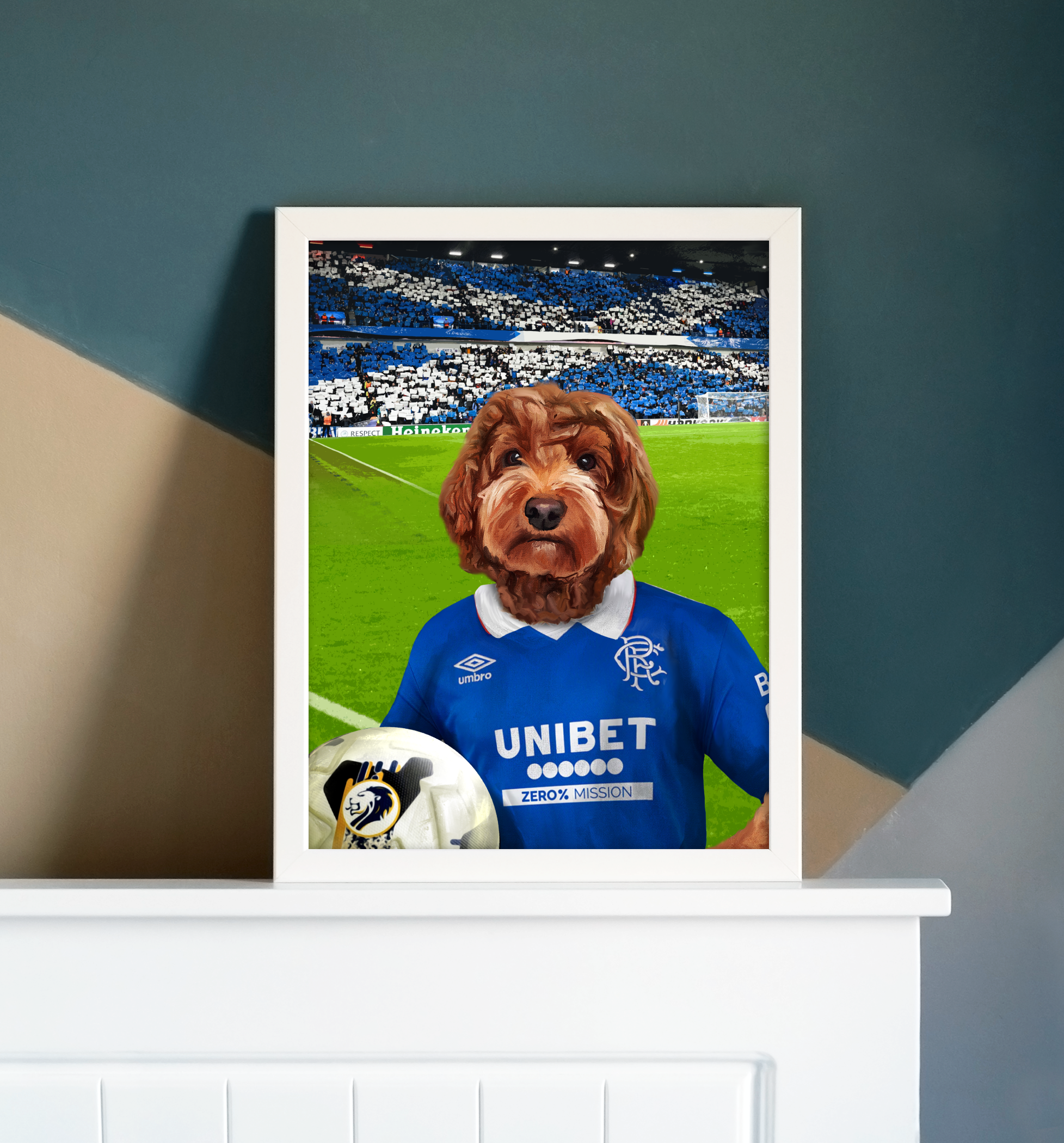 Your Pet in a Rangers Home Shirt