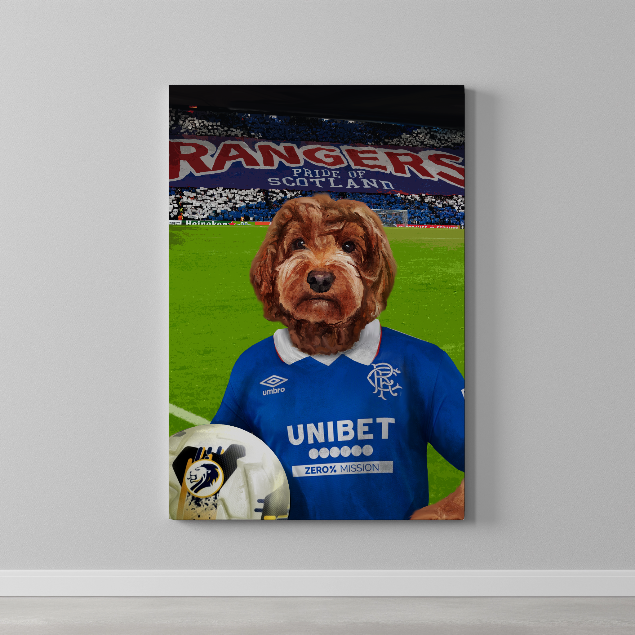 Your Pet in a Rangers Home Shirt