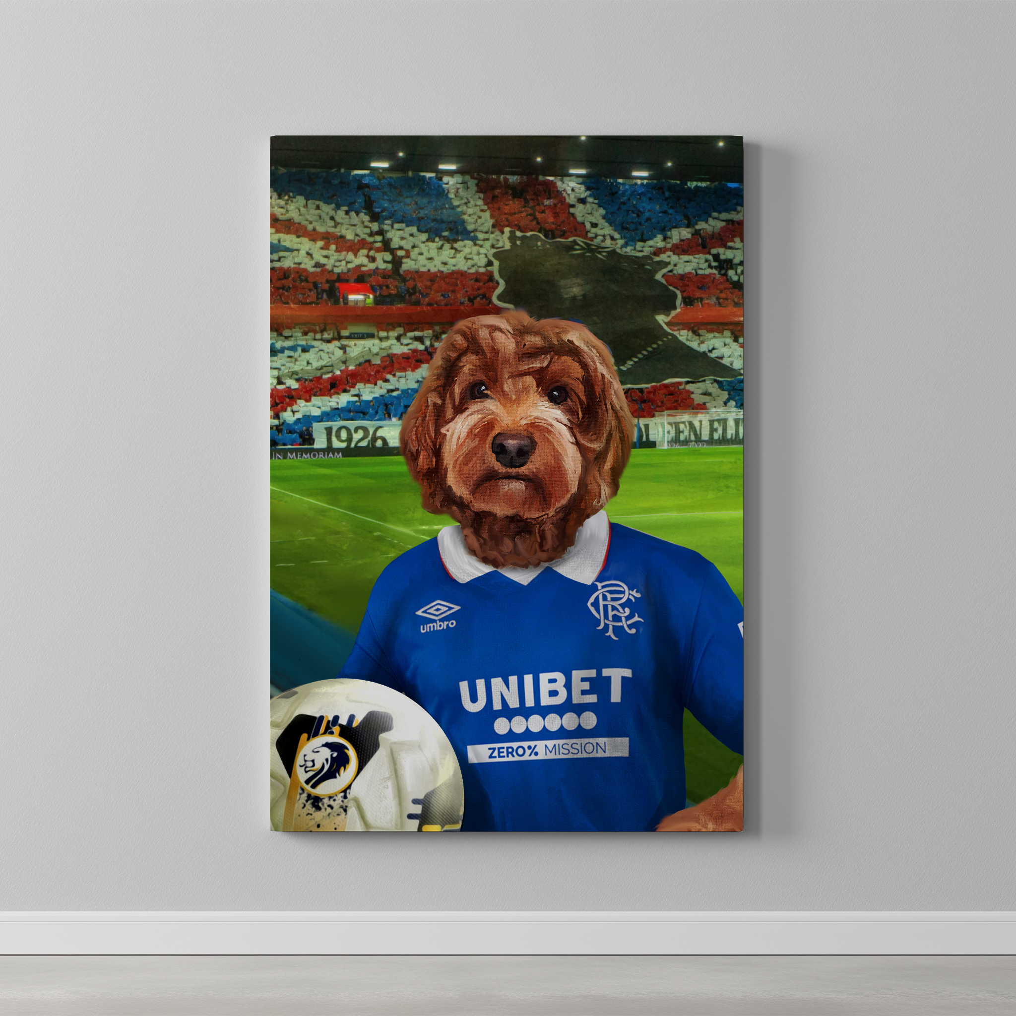 Your Pet in a Rangers Home Shirt