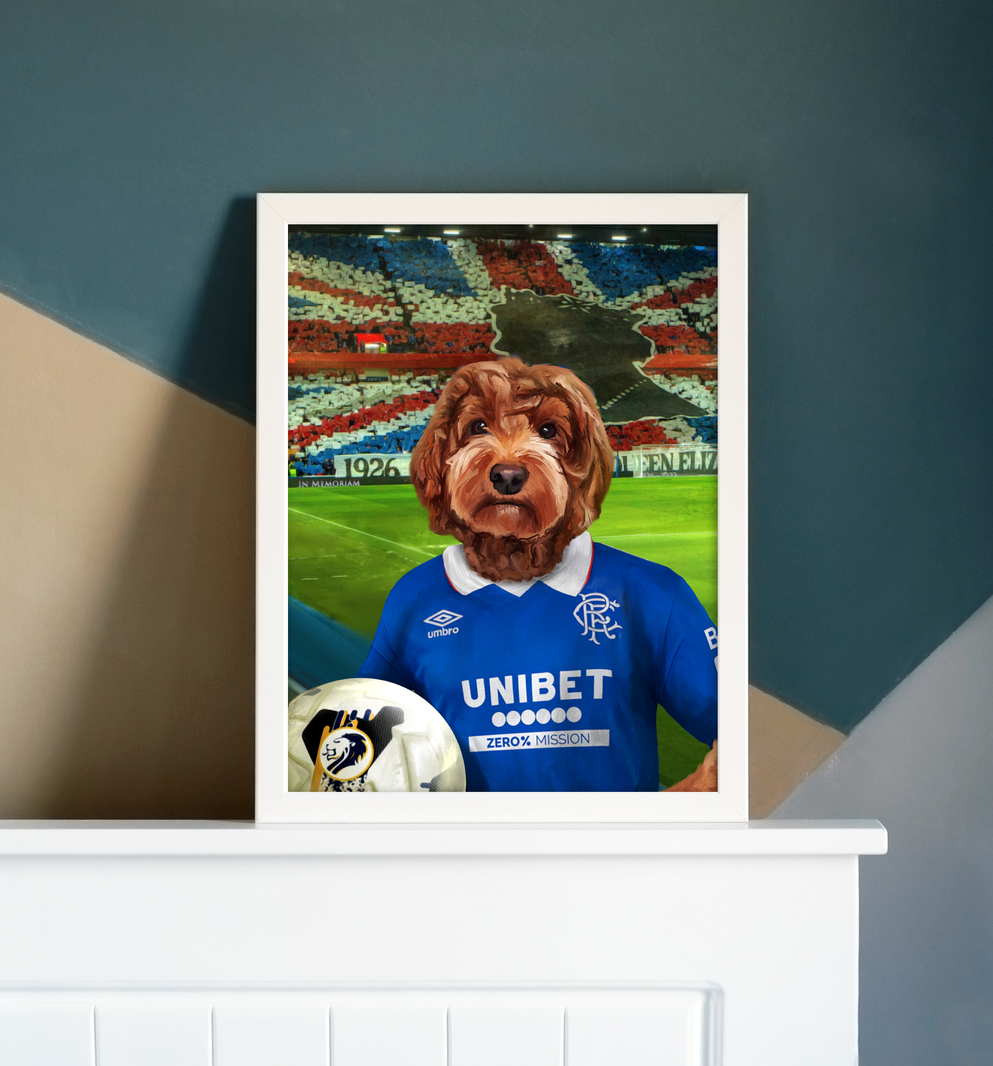 Your Pet in a Rangers Home Shirt