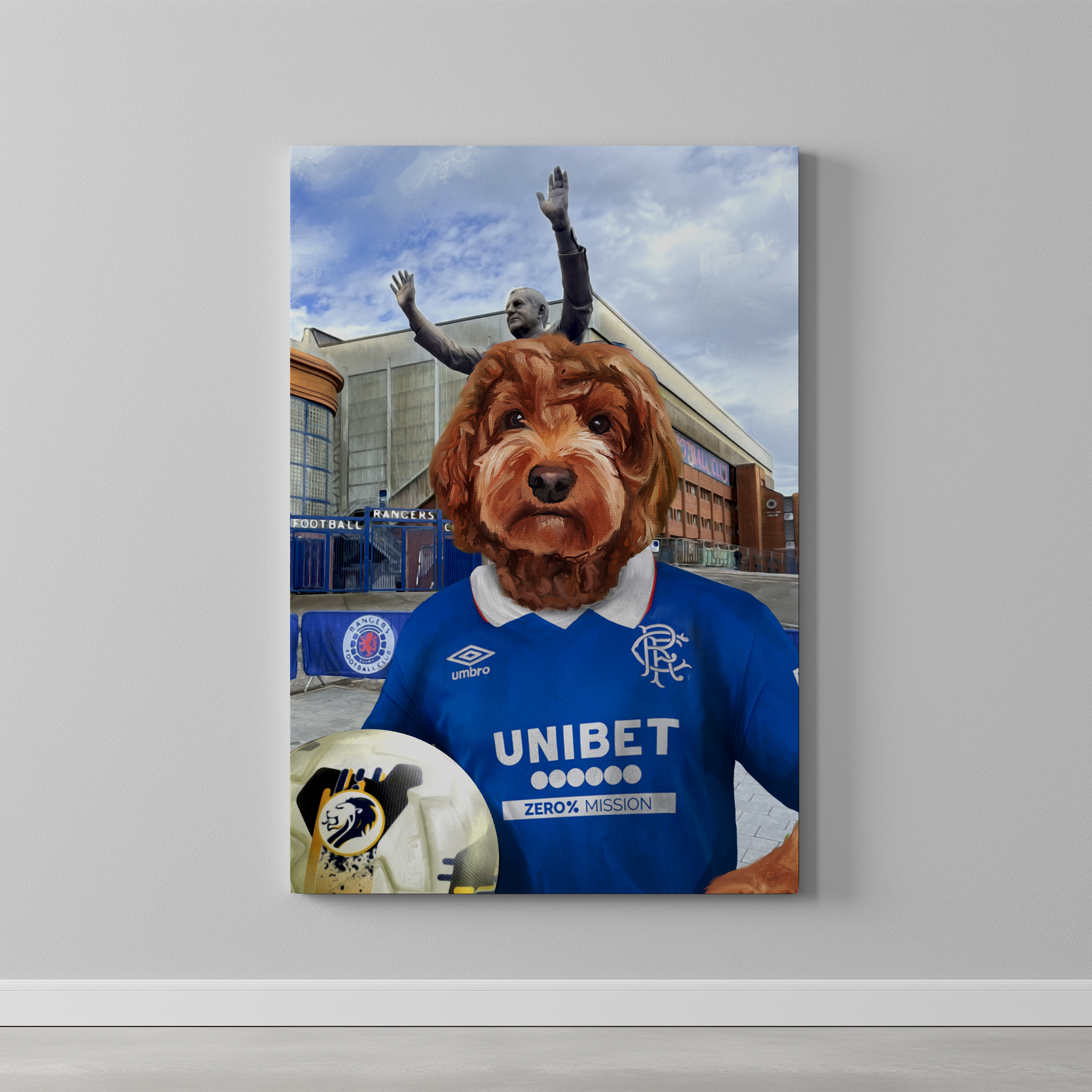 Your Pet in a Rangers Home Shirt