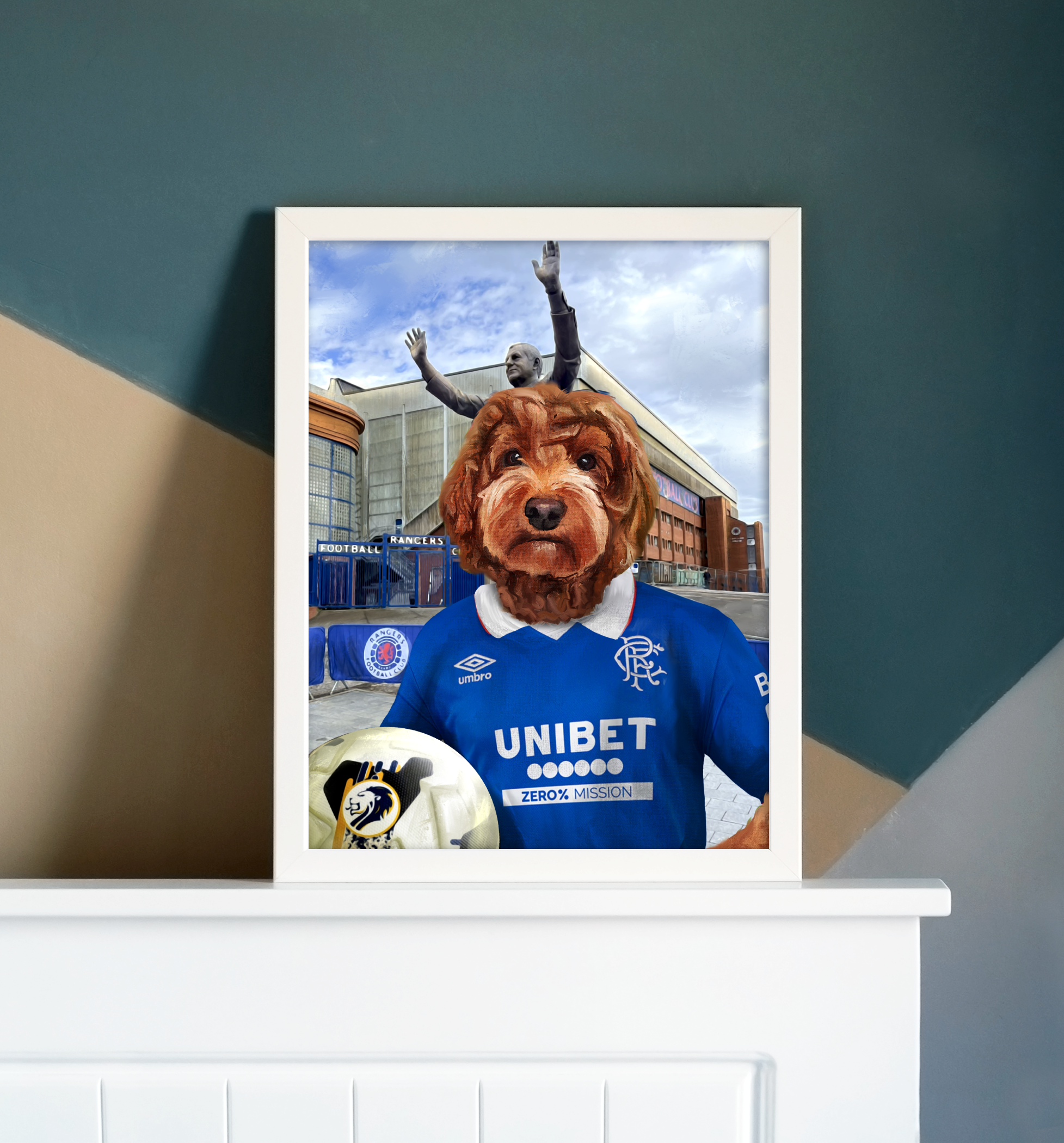 Your Pet in a Rangers Home Shirt