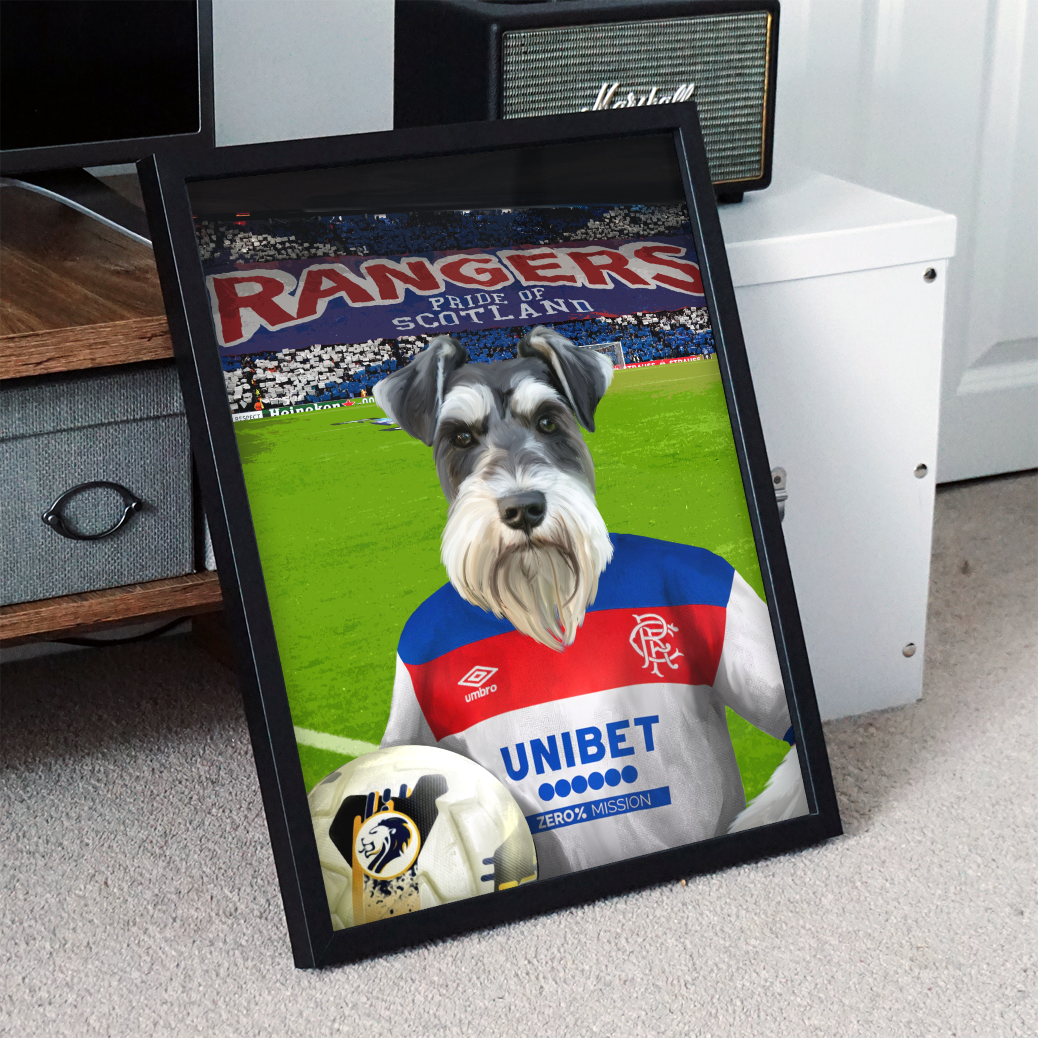 Your Pet in a Rangers Away Shirt
