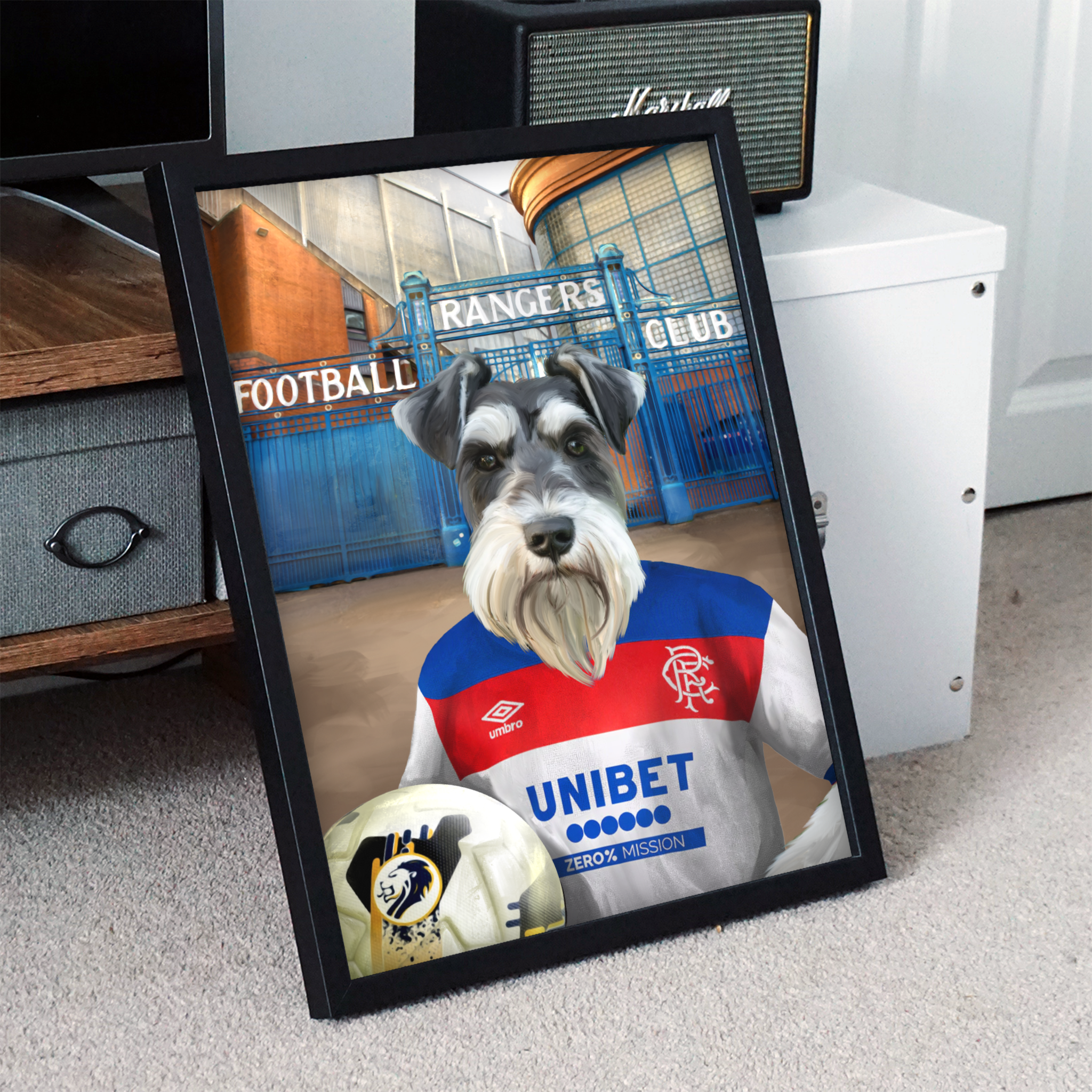 Your Pet in a Rangers Away Shirt