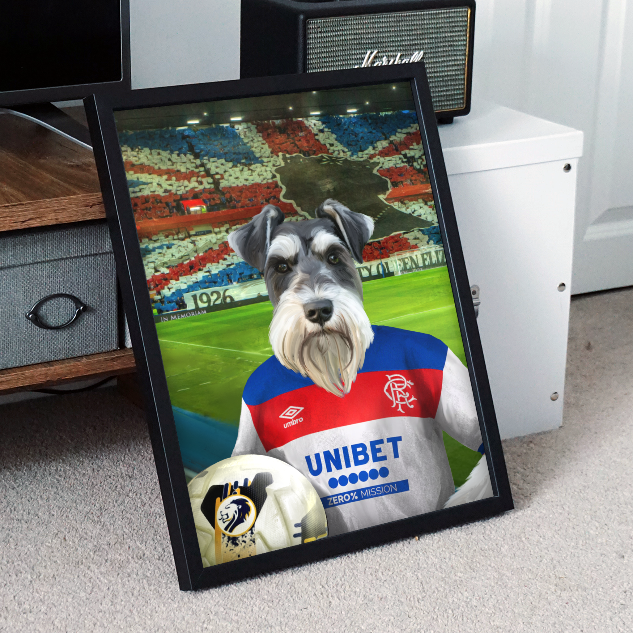 Your Pet in a Rangers Away Shirt