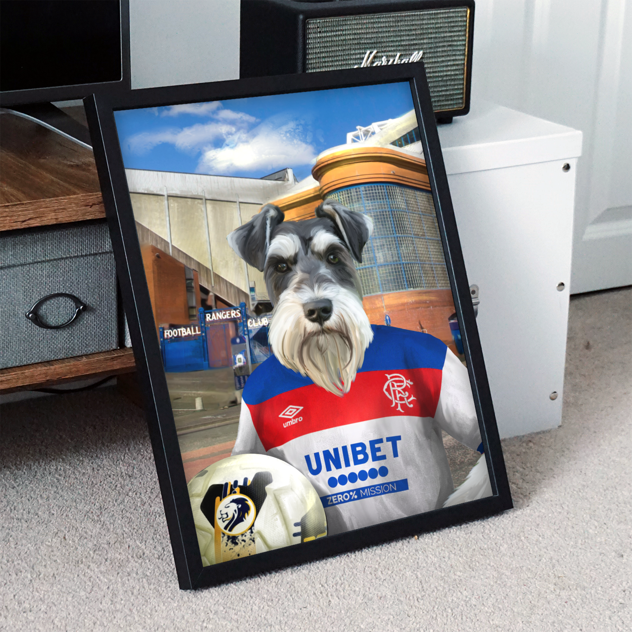 Your Pet in a Rangers Away Shirt