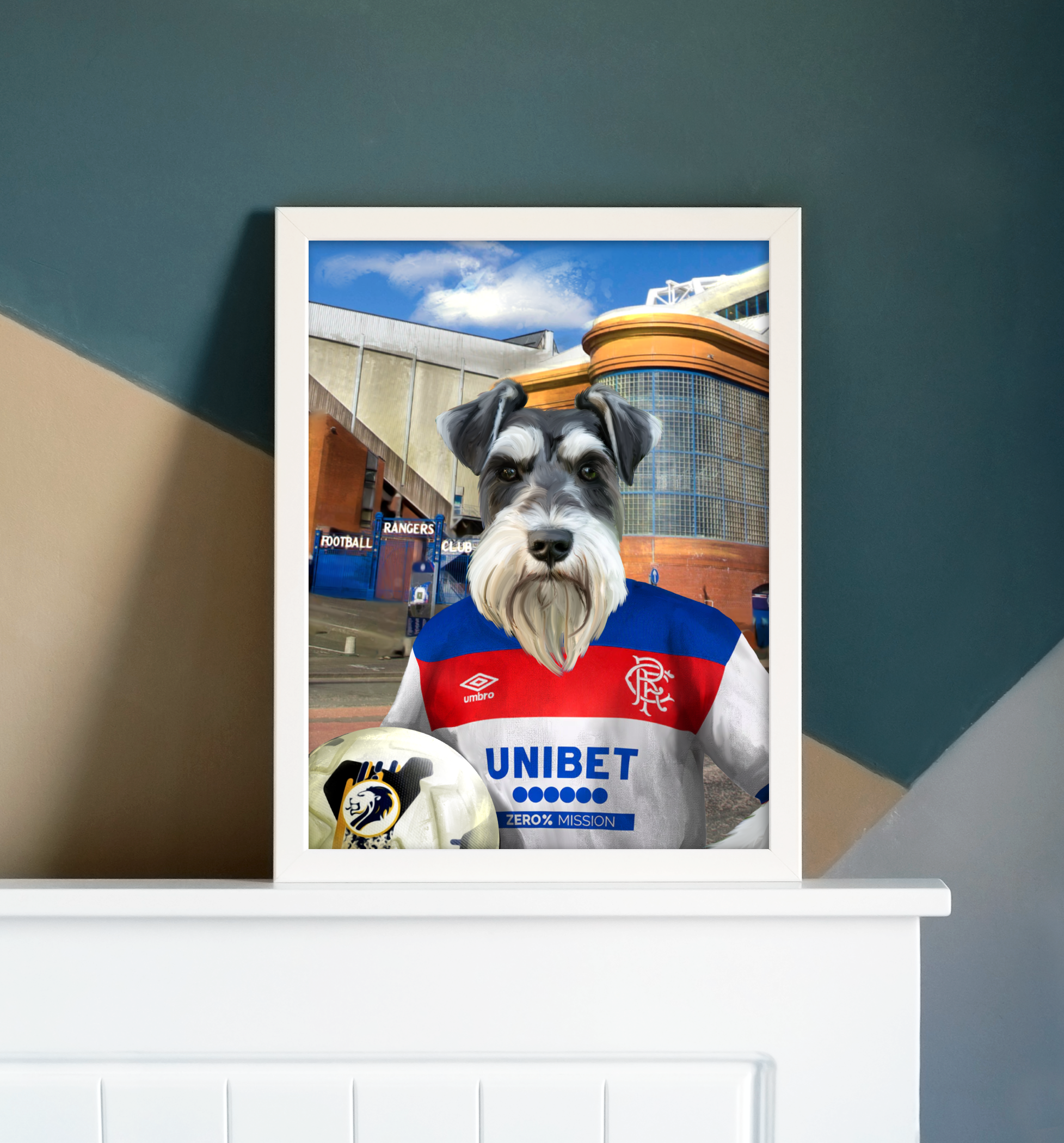 Your Pet in a Rangers Away Shirt