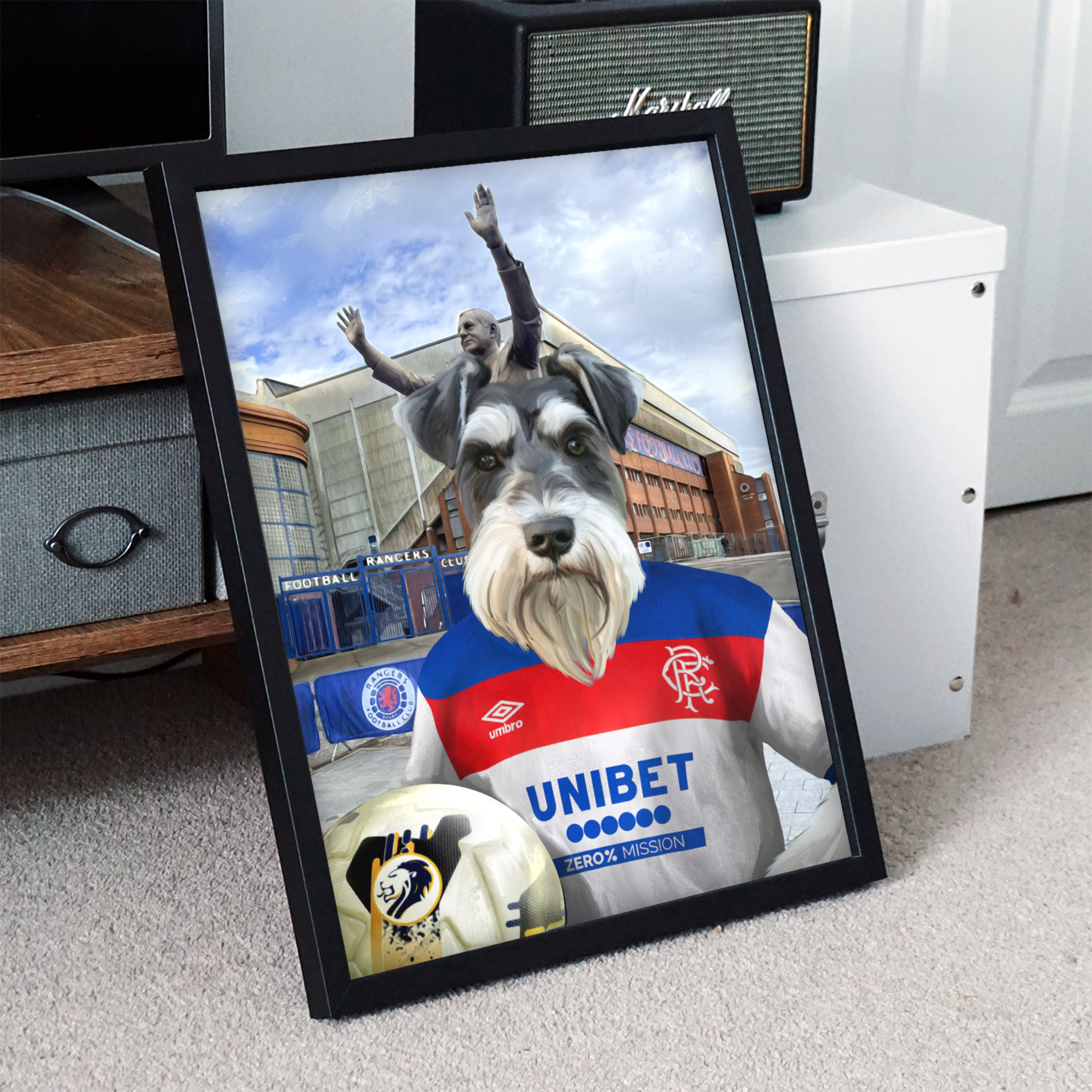 Your Pet in a Rangers Away Shirt