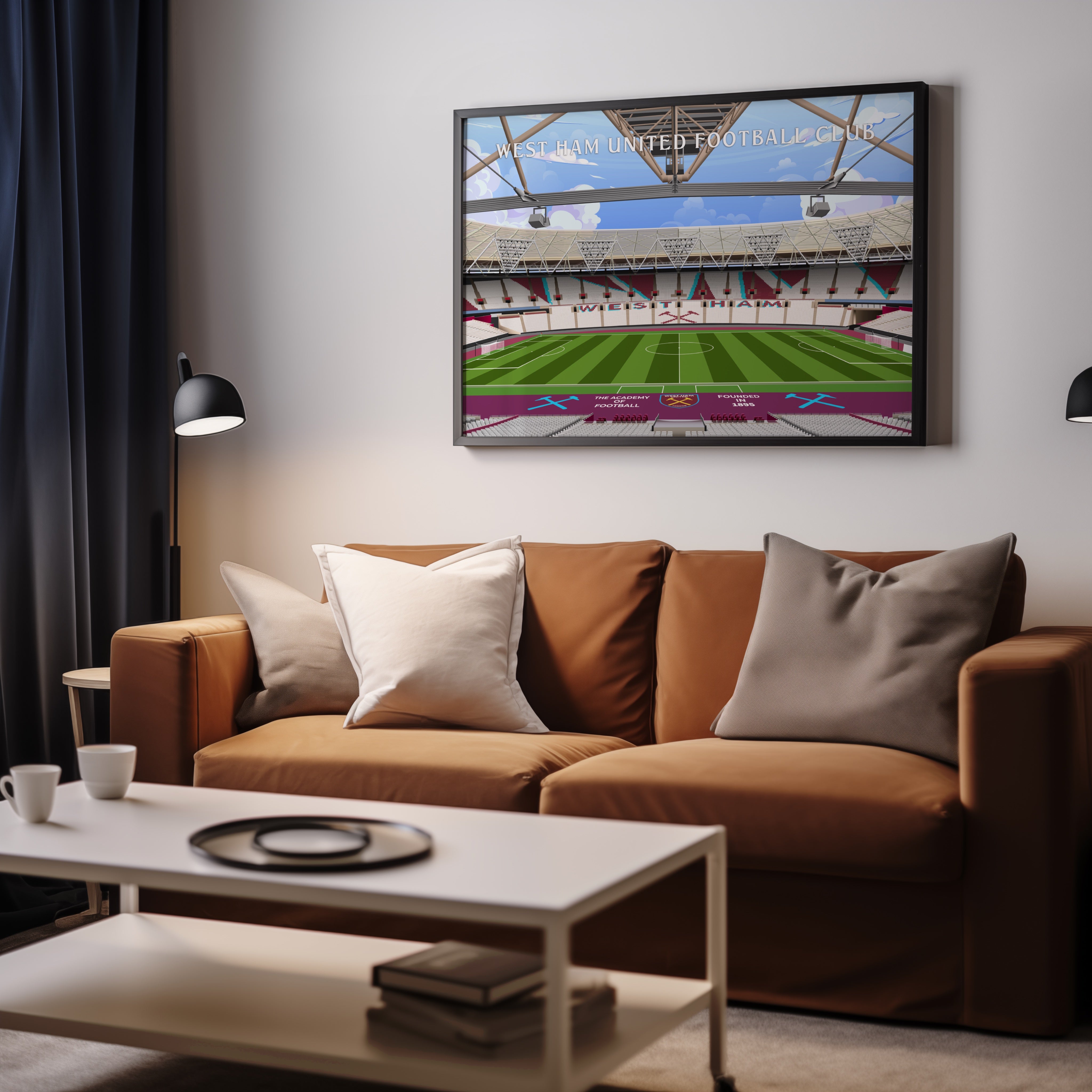 West Ham Stadium Hand Drawn Image