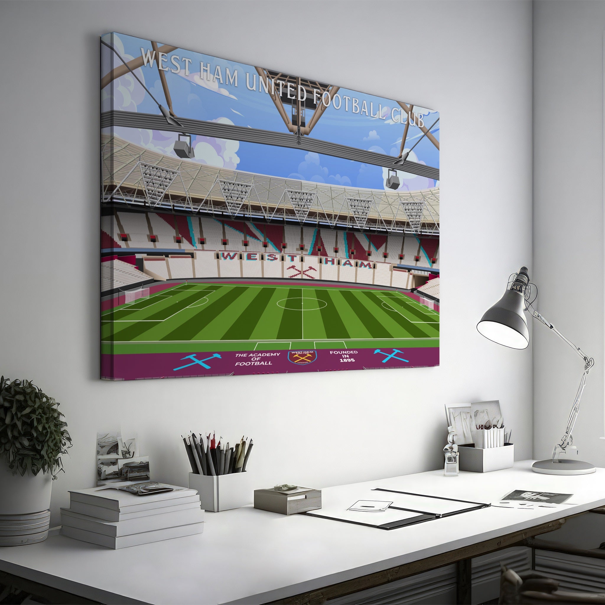 West Ham Stadium Hand Drawn Image