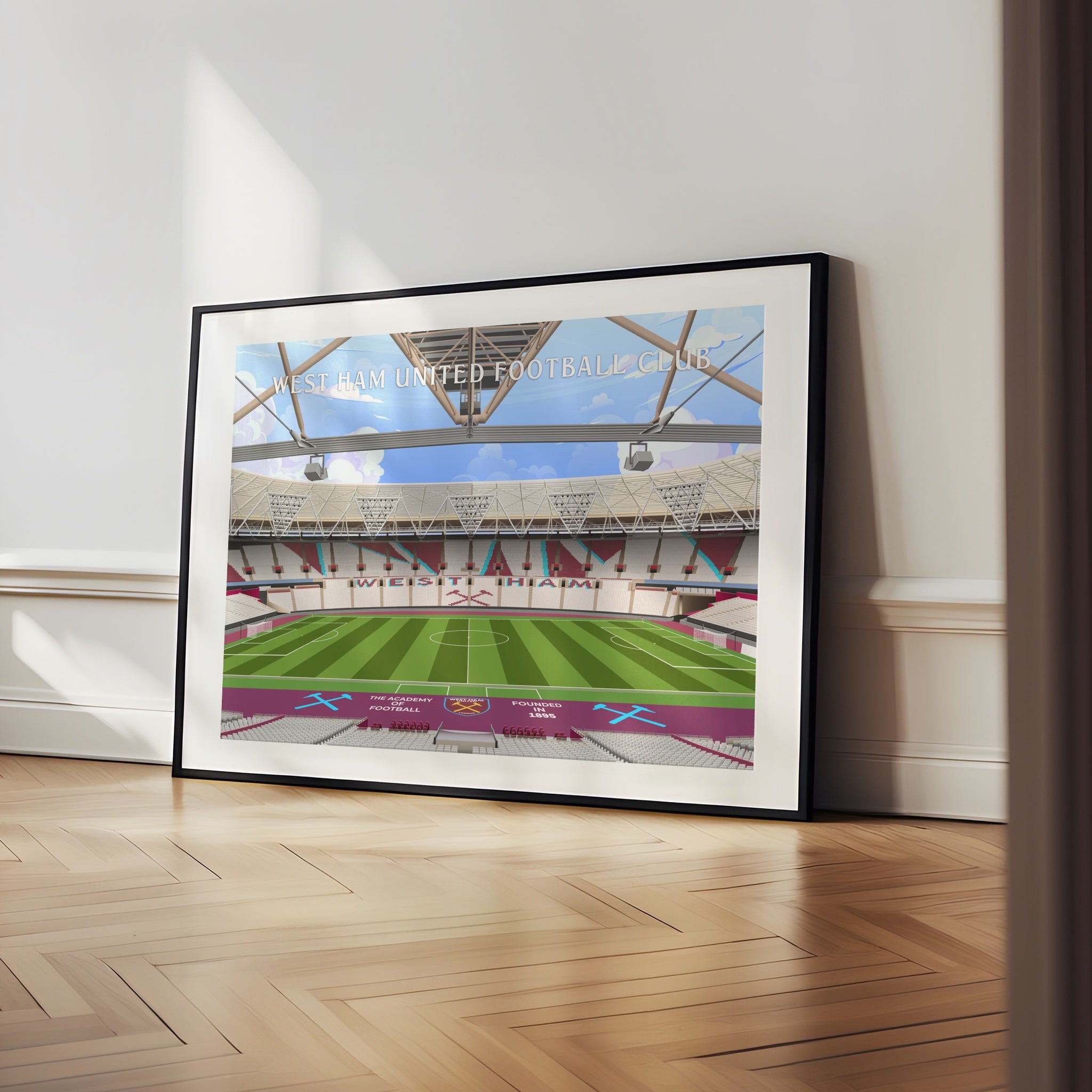 West Ham Stadium Hand Drawn Image