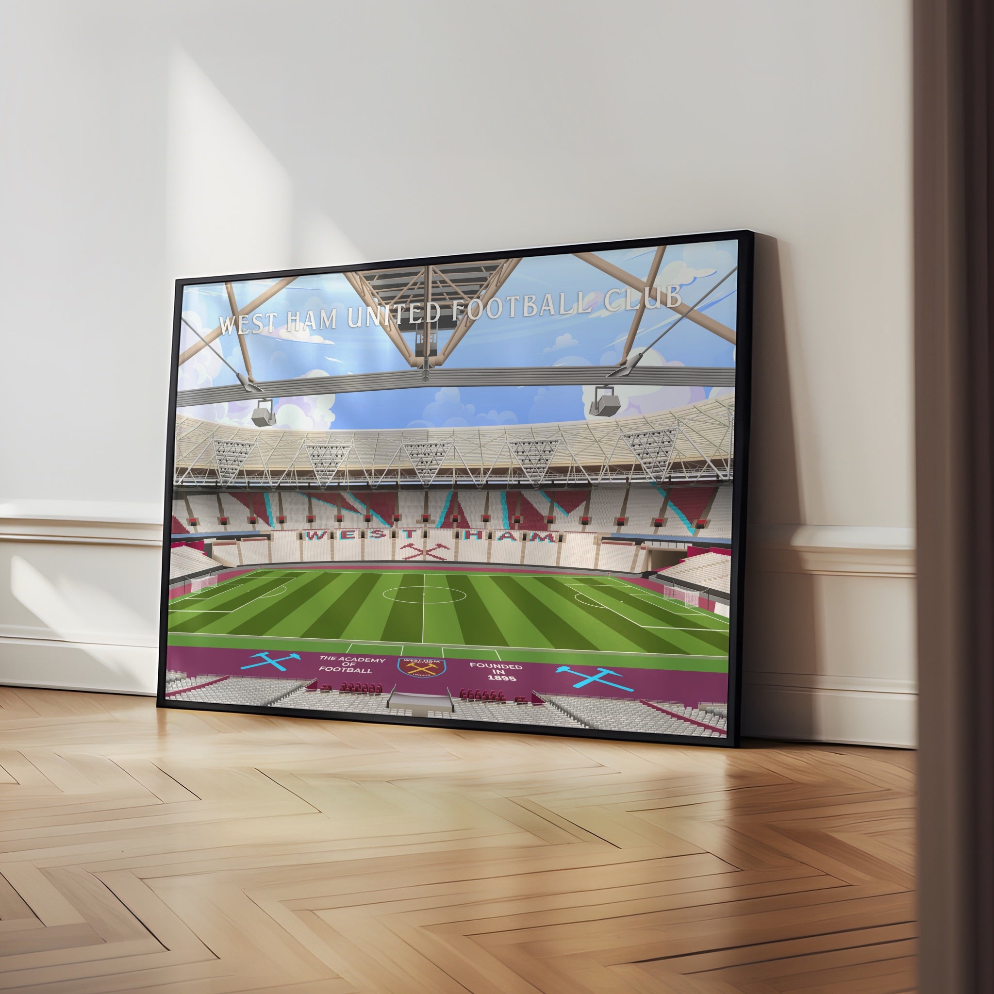 West Ham Stadium Hand Drawn Image
