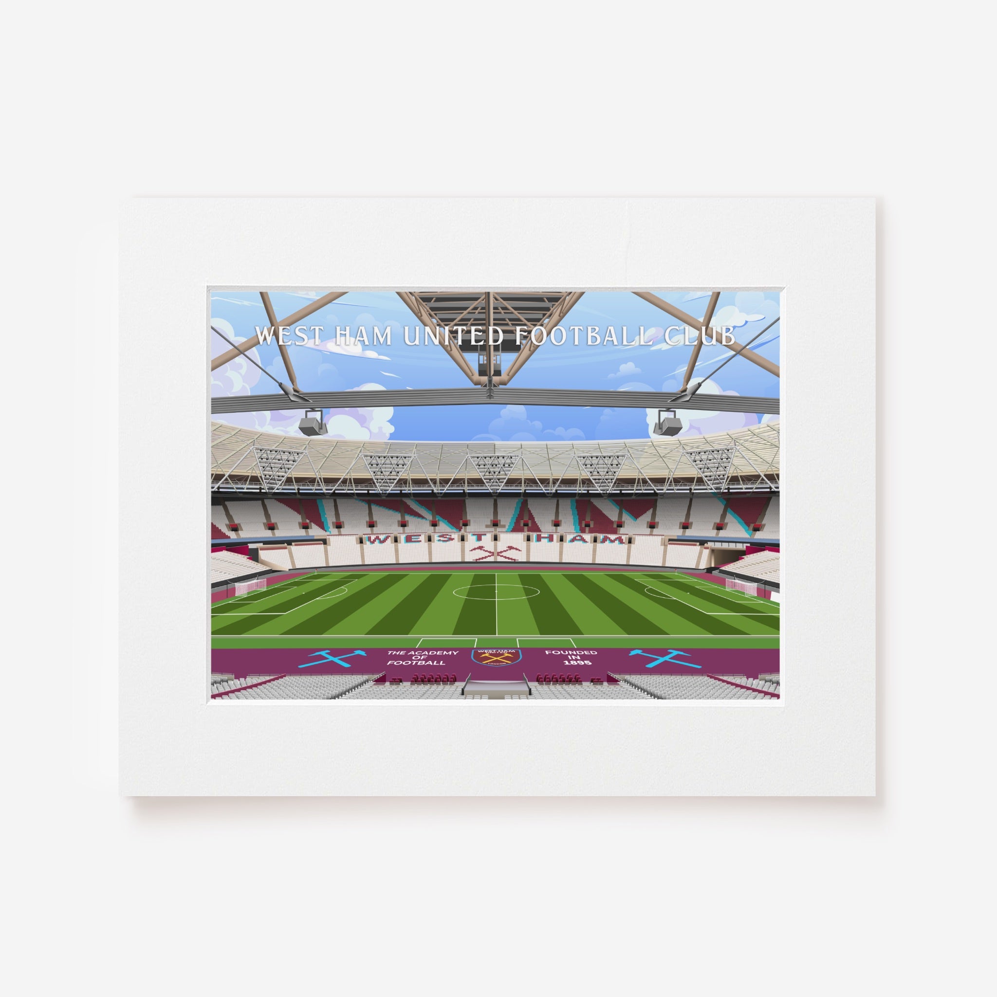 West Ham Stadium Hand Drawn Image