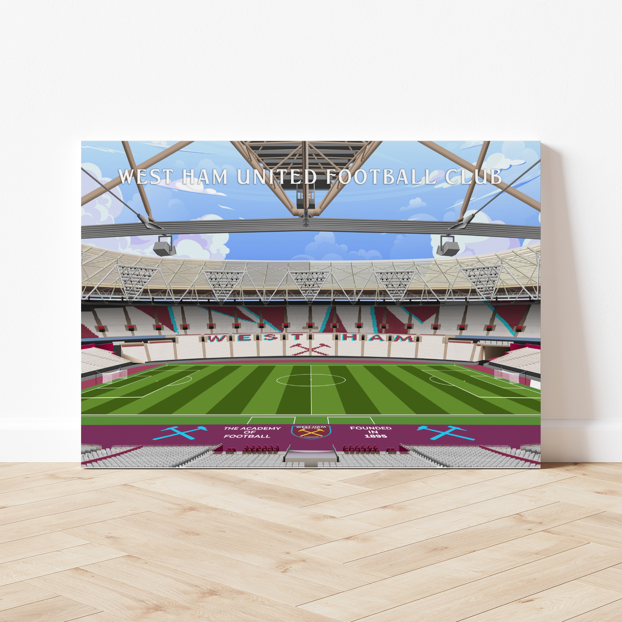 West Ham Stadium Hand Drawn Image