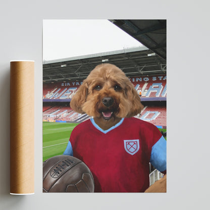 Your Pet in a West Ham Retro Shirt