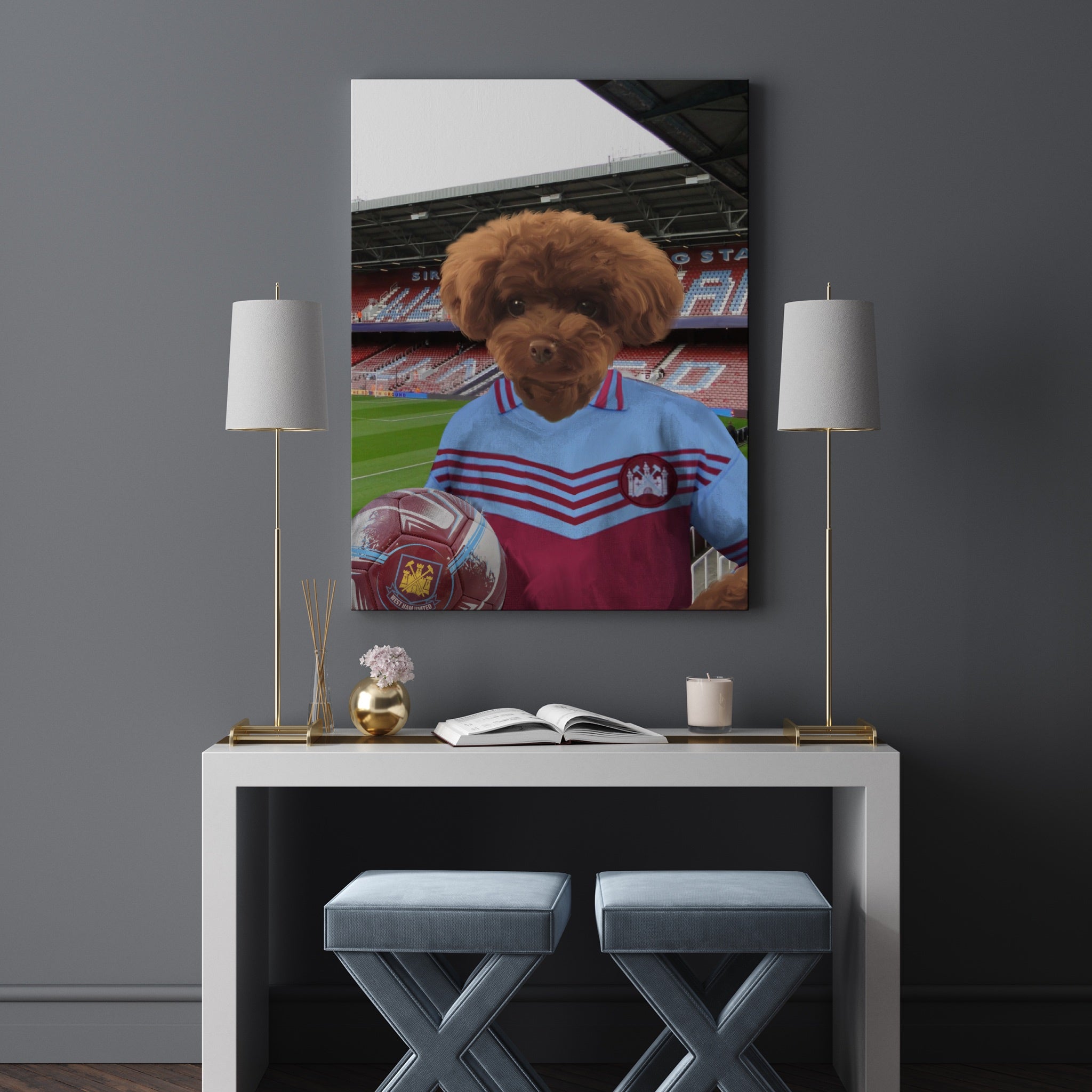 Your Pet in a West Ham 1975 Home Retro Shirt