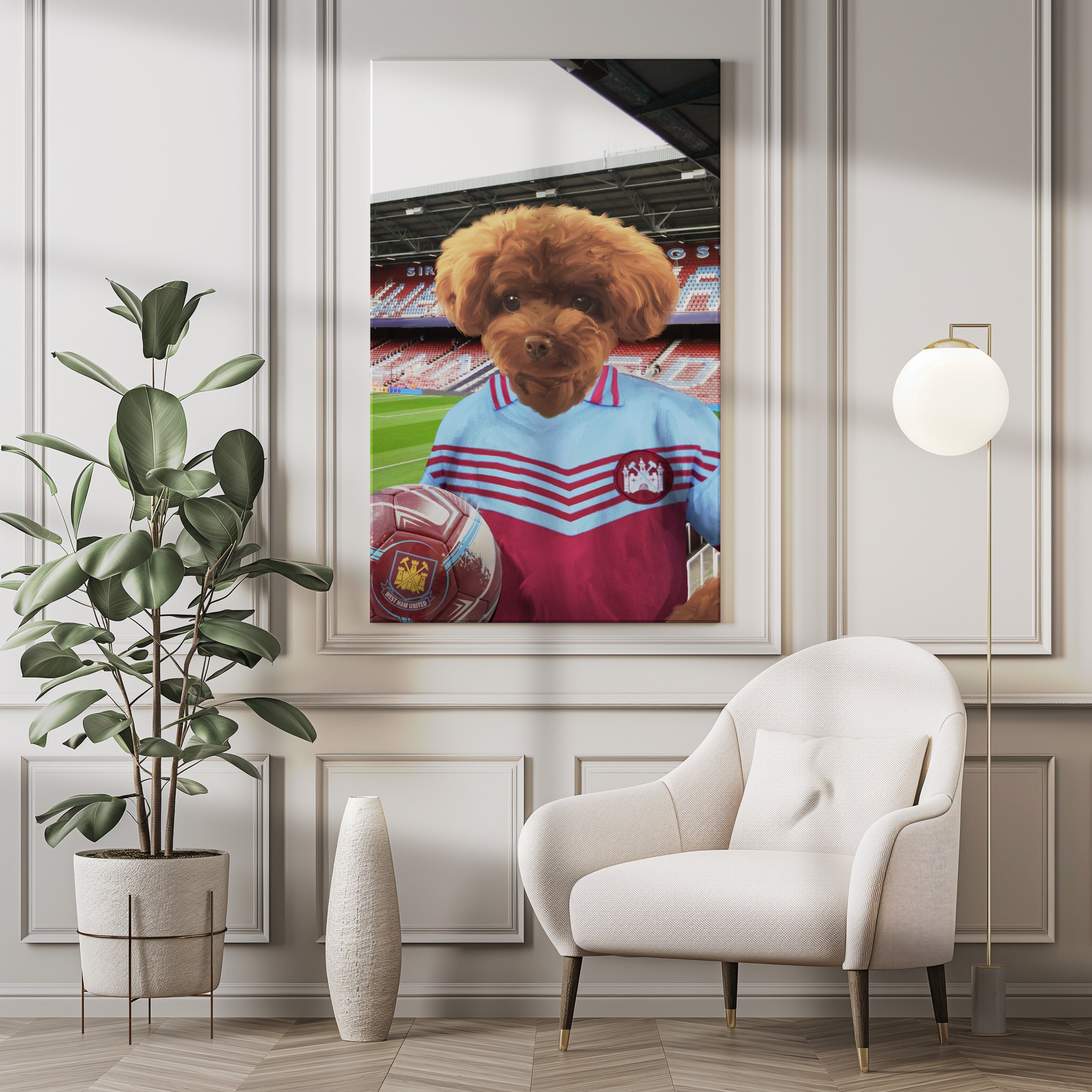 Your Pet in a West Ham 1975 Home Retro Shirt