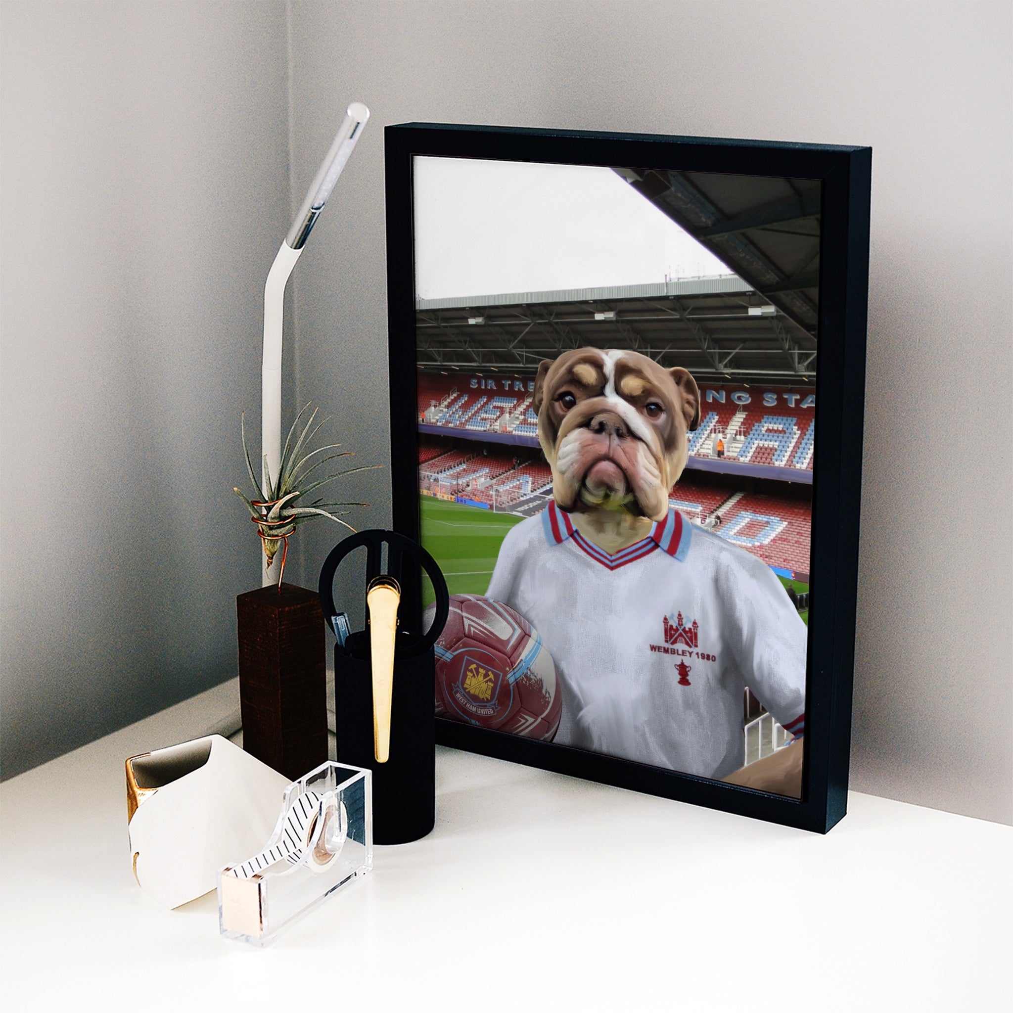 Your Pet in a West Ham 1980 Away Retro Shirt