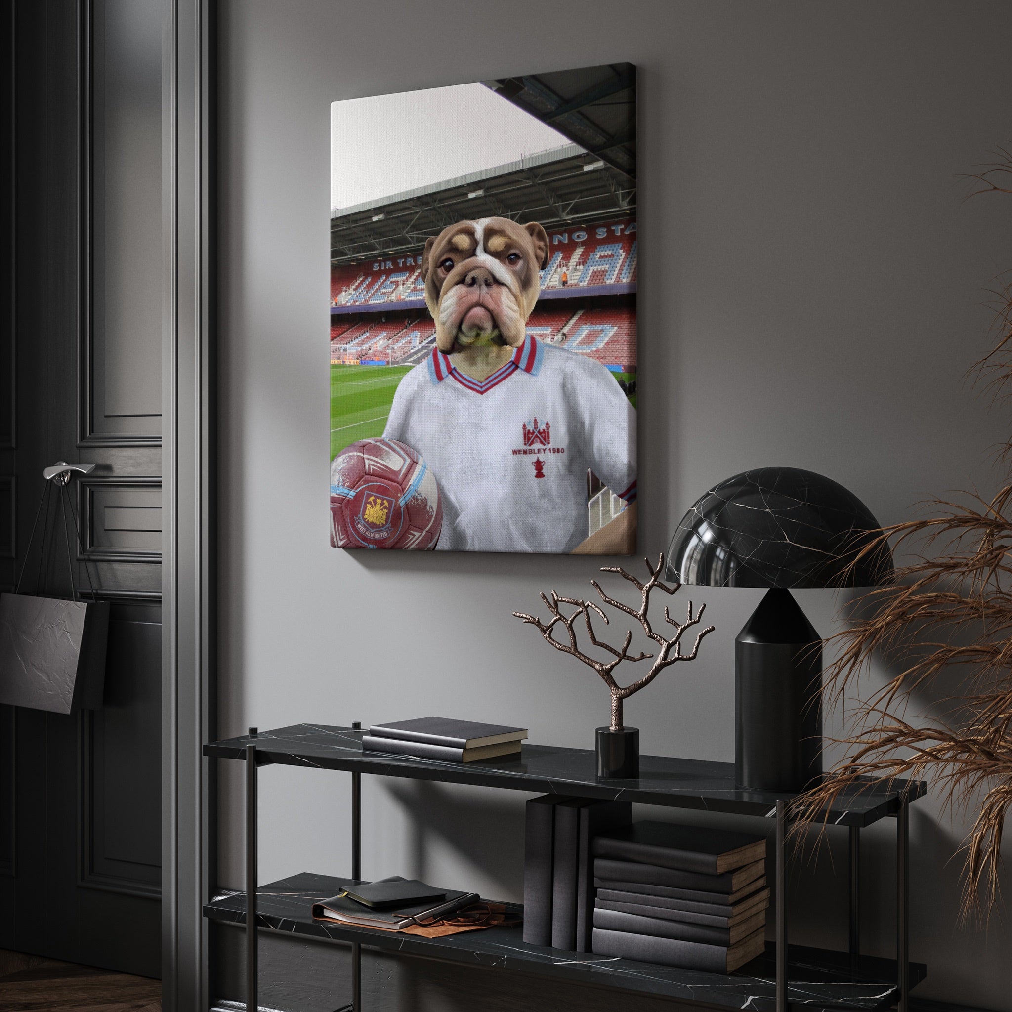Your Pet in a West Ham 1980 Away Retro Shirt