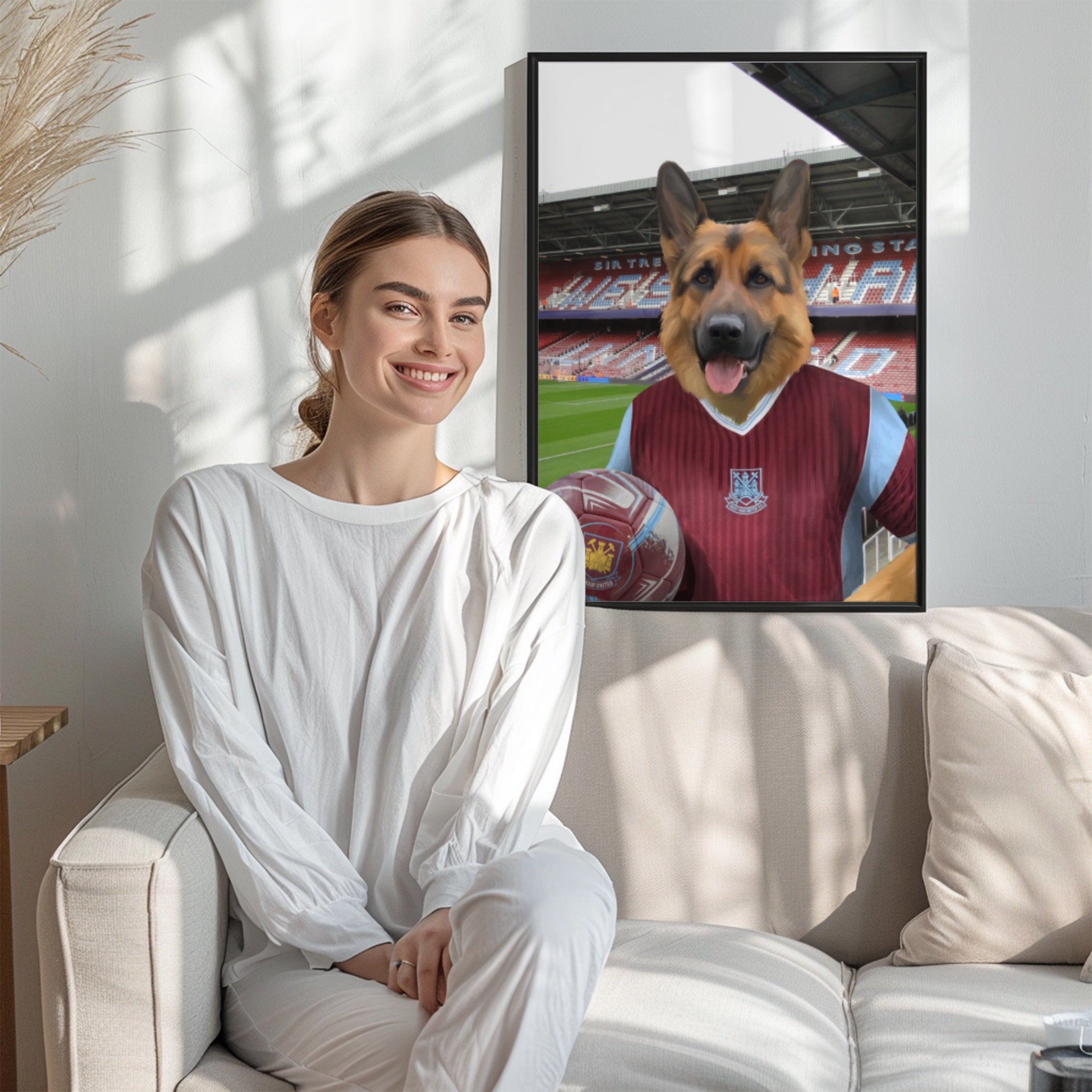 Your Pet in a West Ham 1987-89 Home Retro Shirt