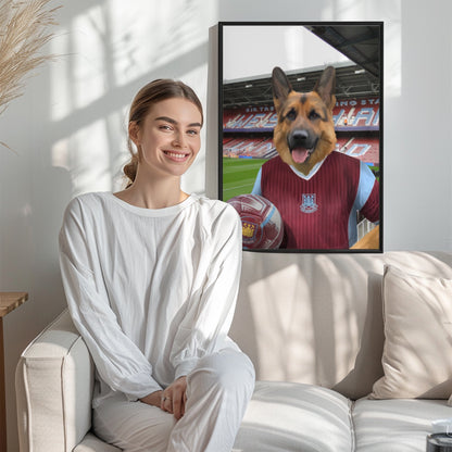 Your Pet in a West Ham 1987-89 Home Retro Shirt