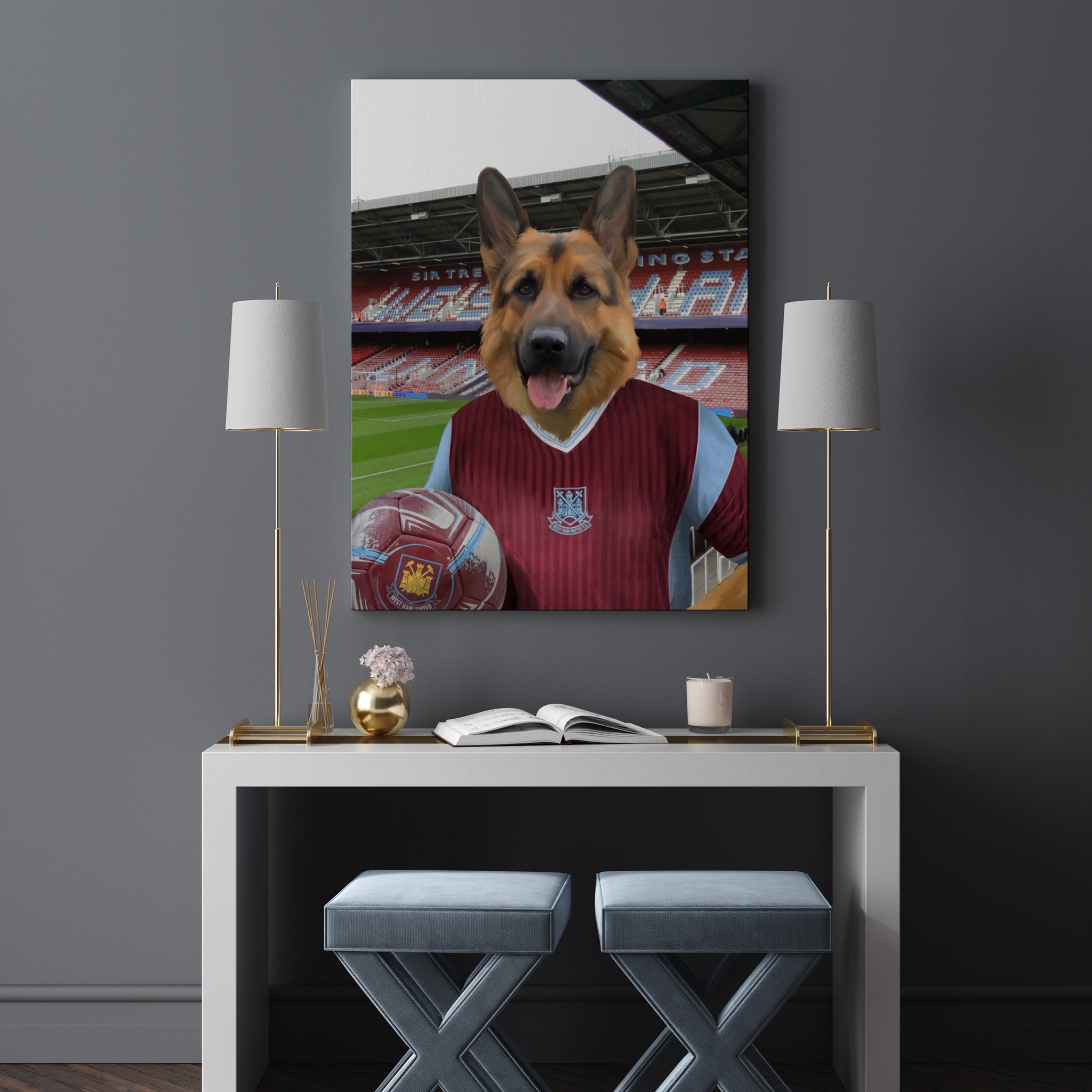 Your Pet in a West Ham 1987-89 Home Retro Shirt