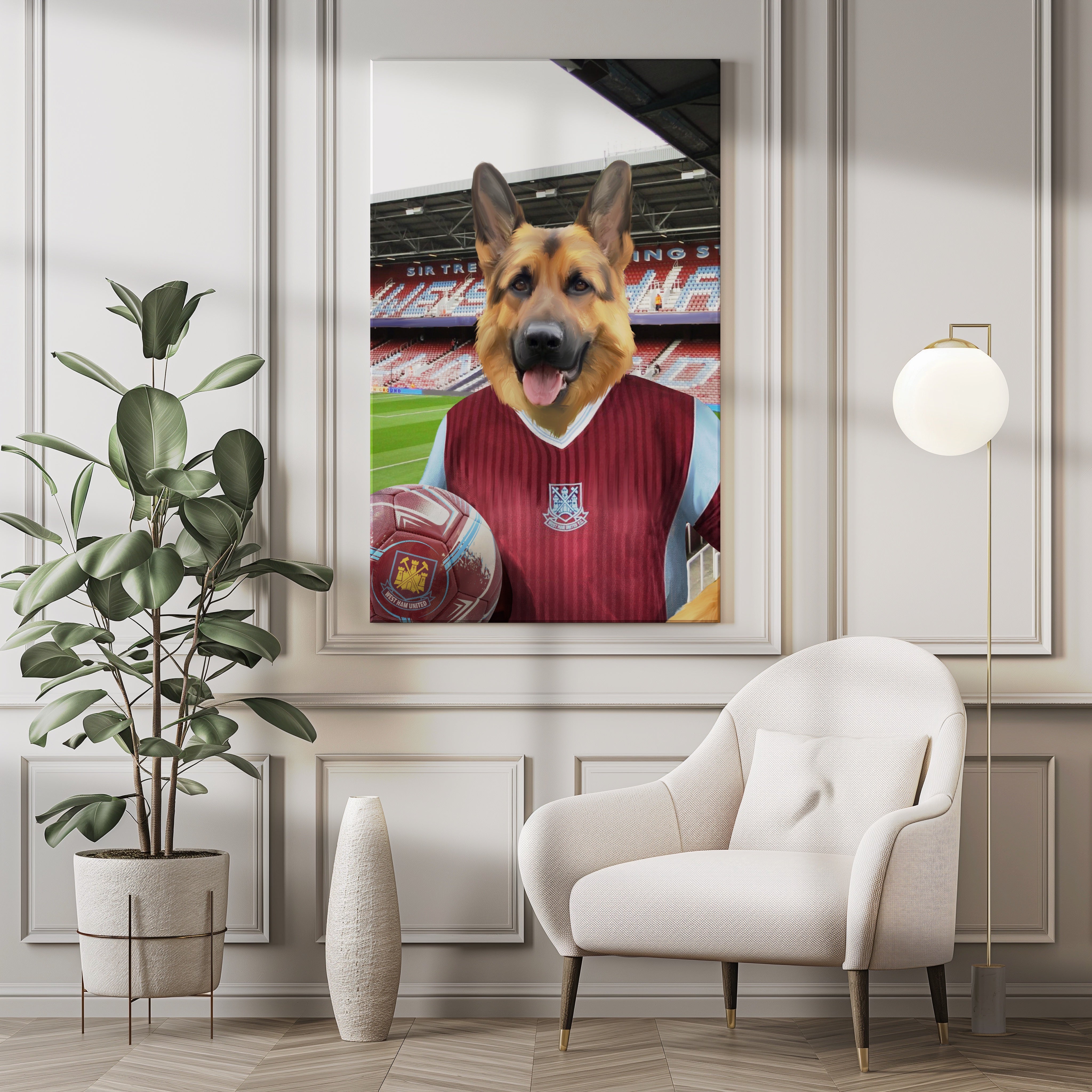 Your Pet in a West Ham 1987-89 Home Retro Shirt