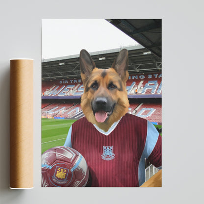 Your Pet in a West Ham Retro Shirt