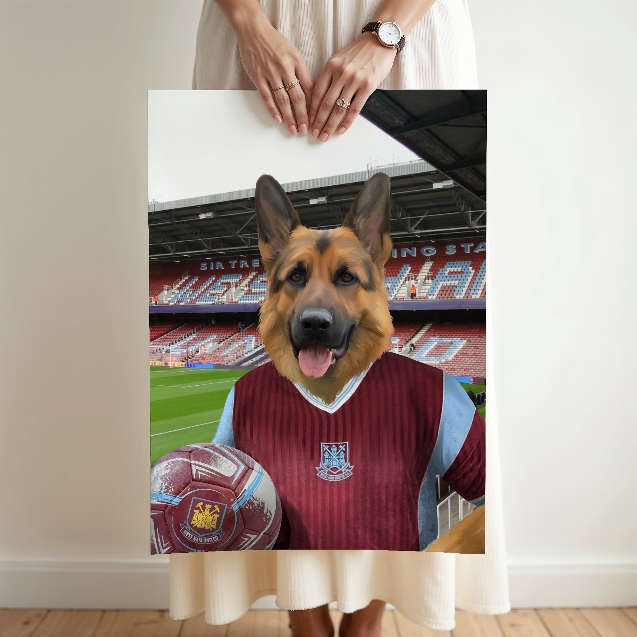 Your Pet in a West Ham 1987-89 Home Retro Shirt