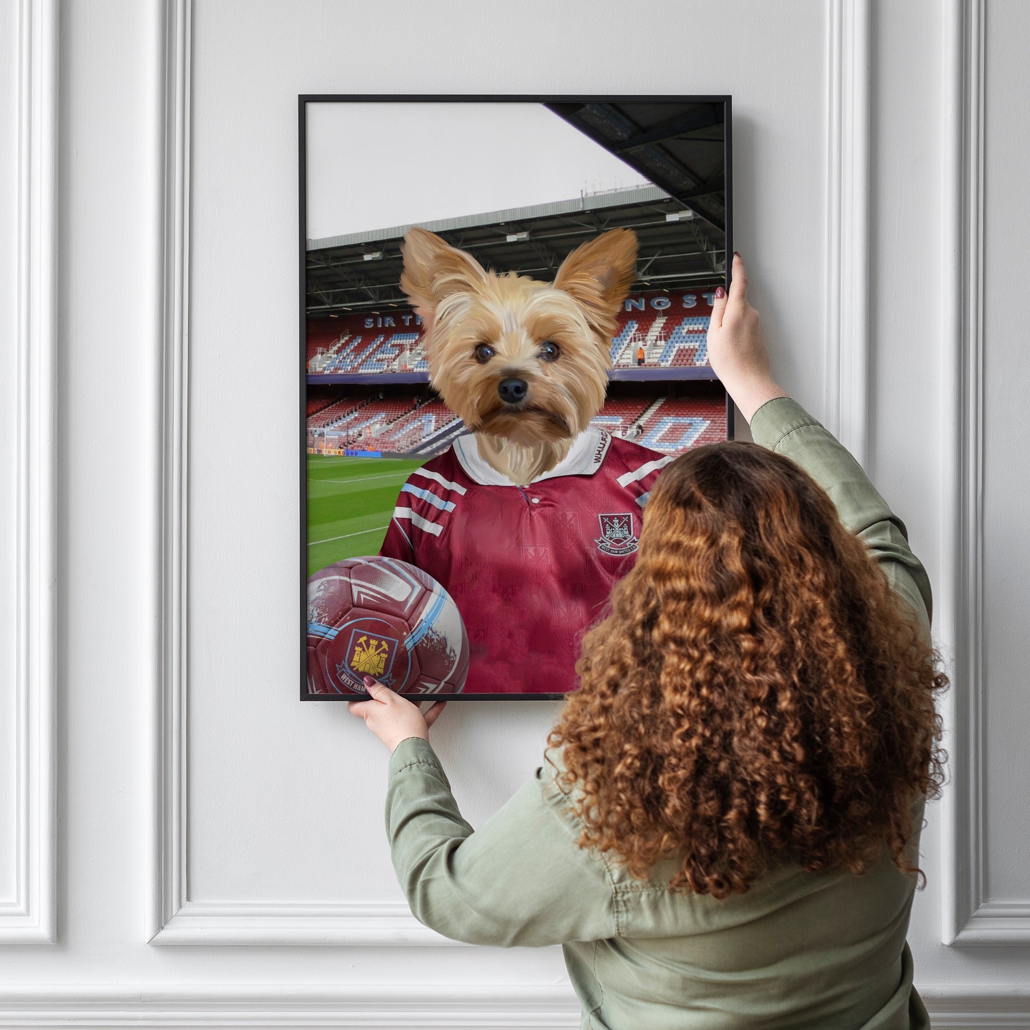 Your Pet in a West Ham 1992-93 Home Shirt
