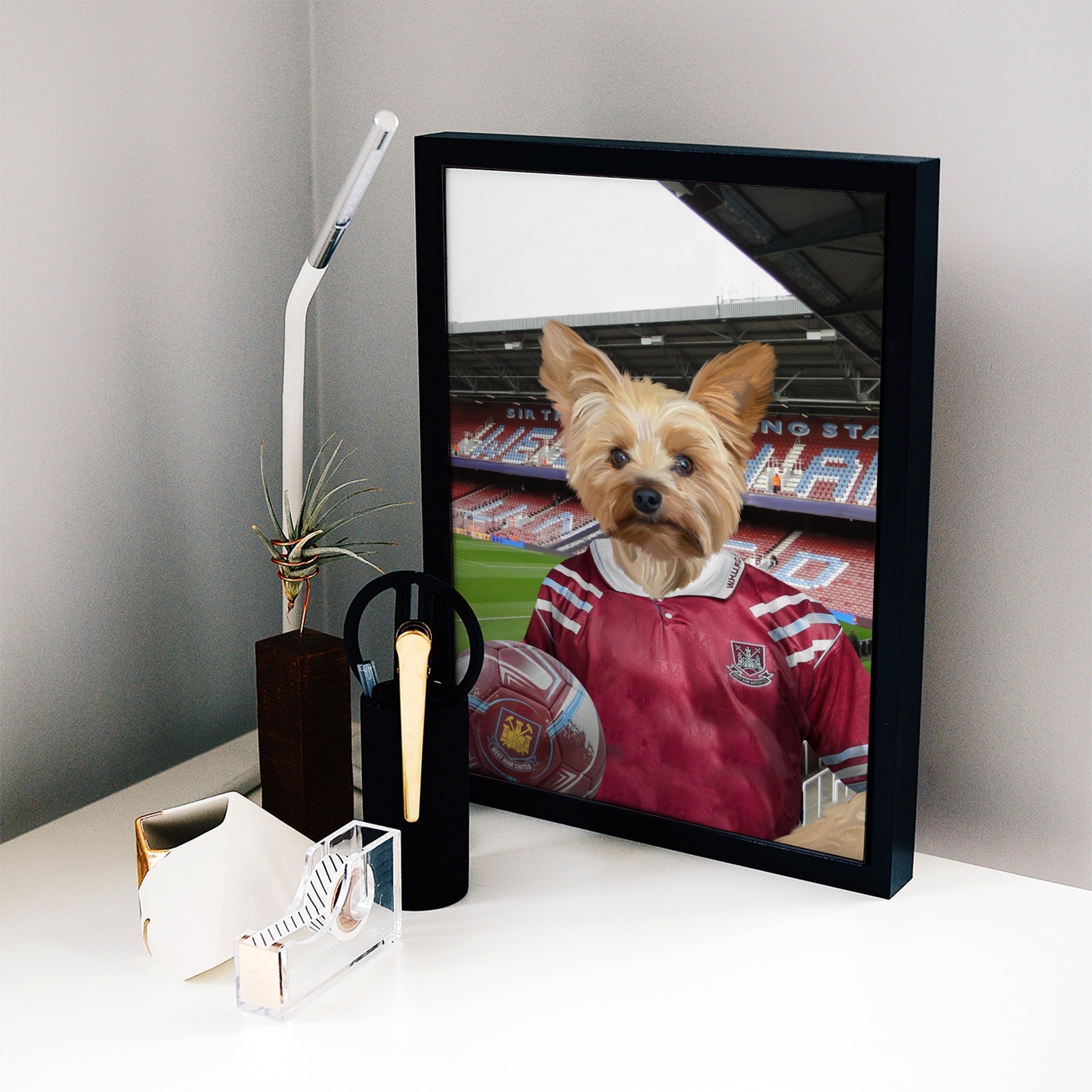 Your Pet in a West Ham 1992-93 Home Shirt