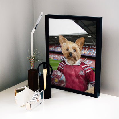 Your Pet in a West Ham 1992-93 Home Shirt