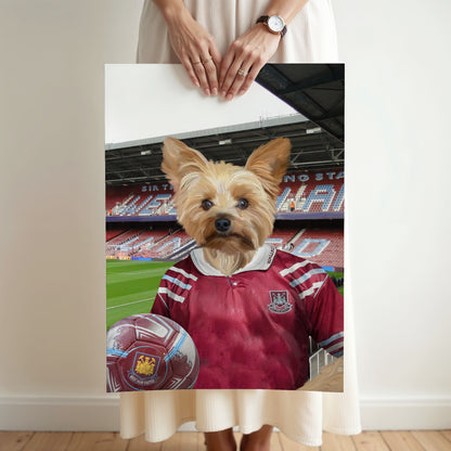 Your Pet in a West Ham 1992-93 Home Shirt
